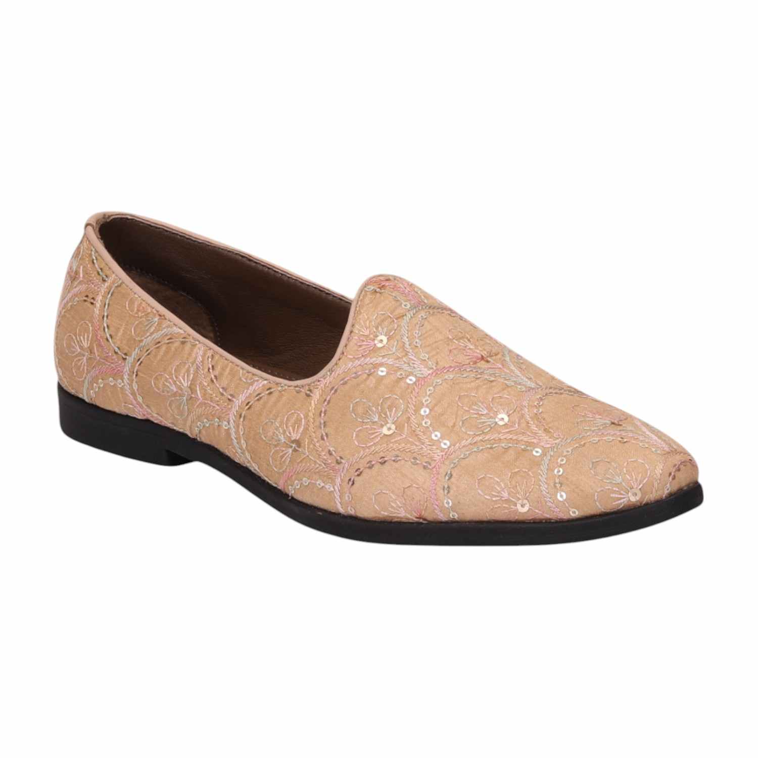 Men Saffron Ethnic Joothis Slip On