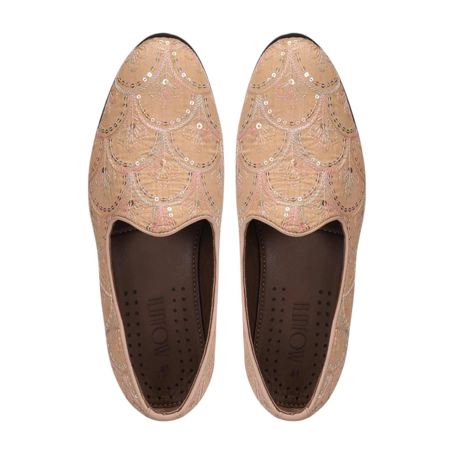 Men Saffron Ethnic Joothis Slip On