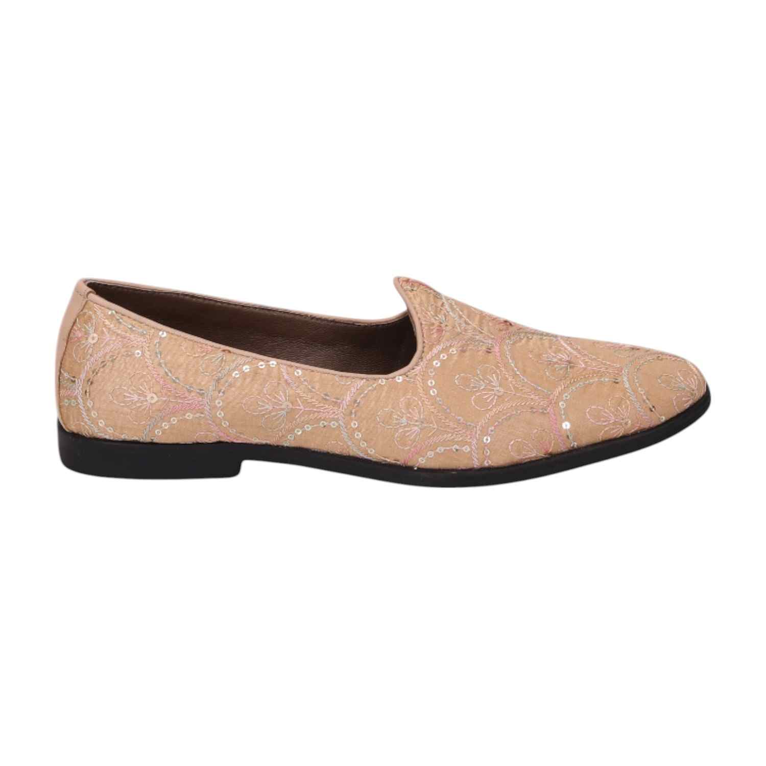 Men Saffron Ethnic Joothis Slip On