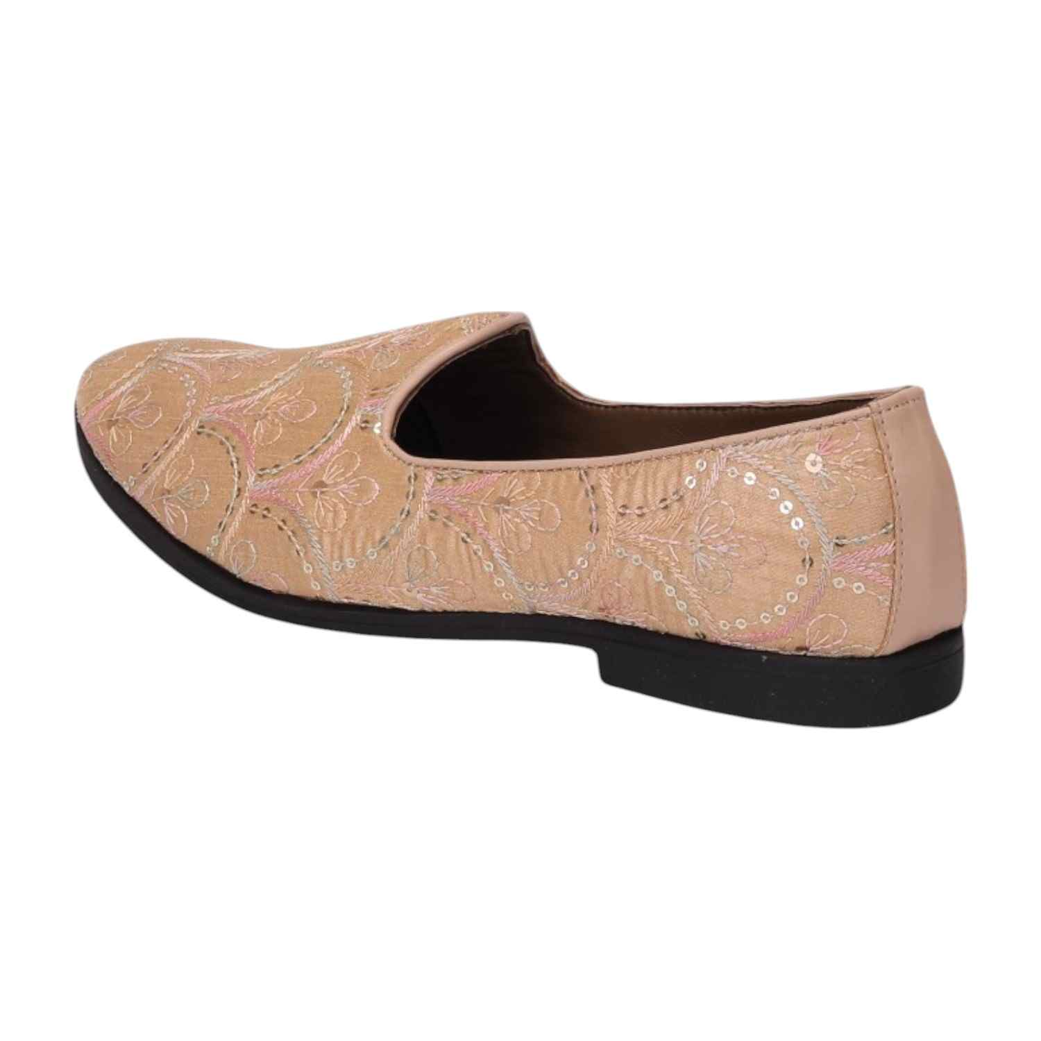 Men Saffron Ethnic Joothis Slip On