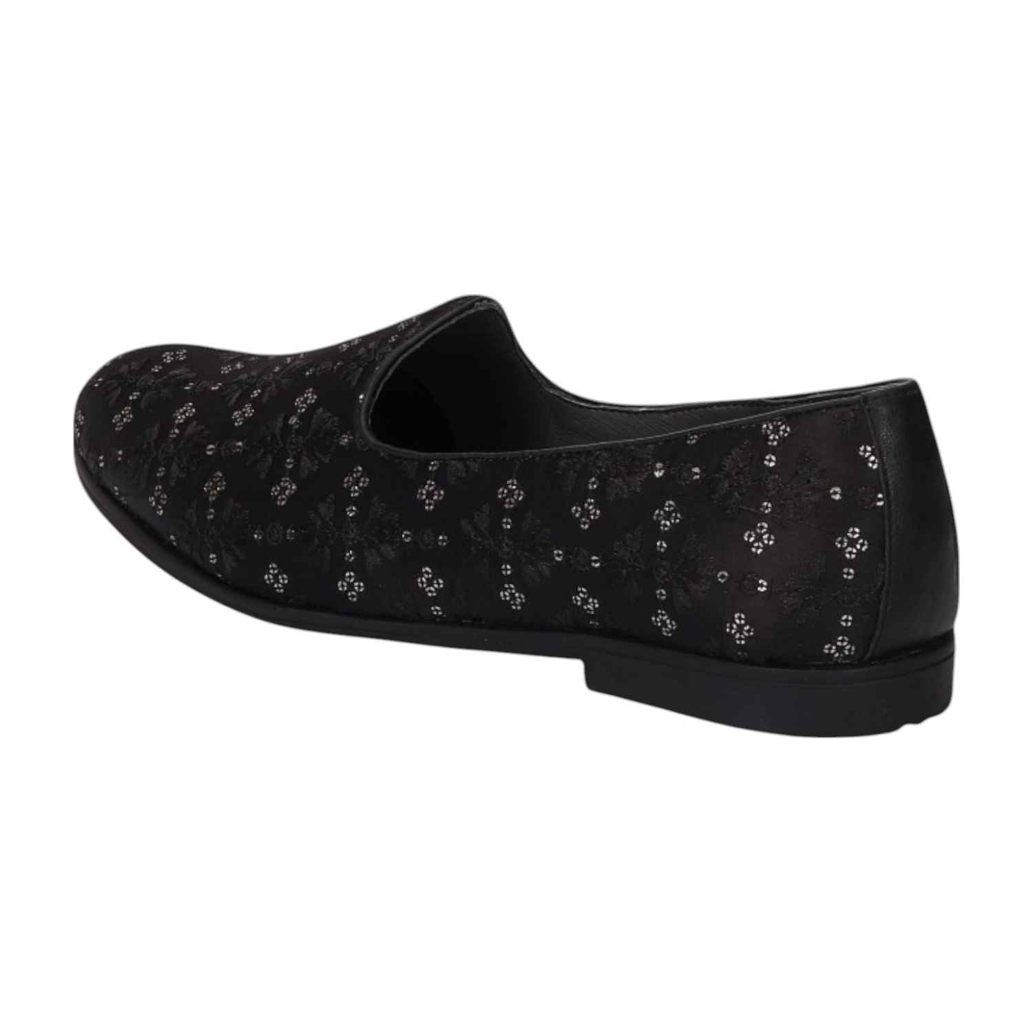 Men Black Ethnic Joothis Slip On