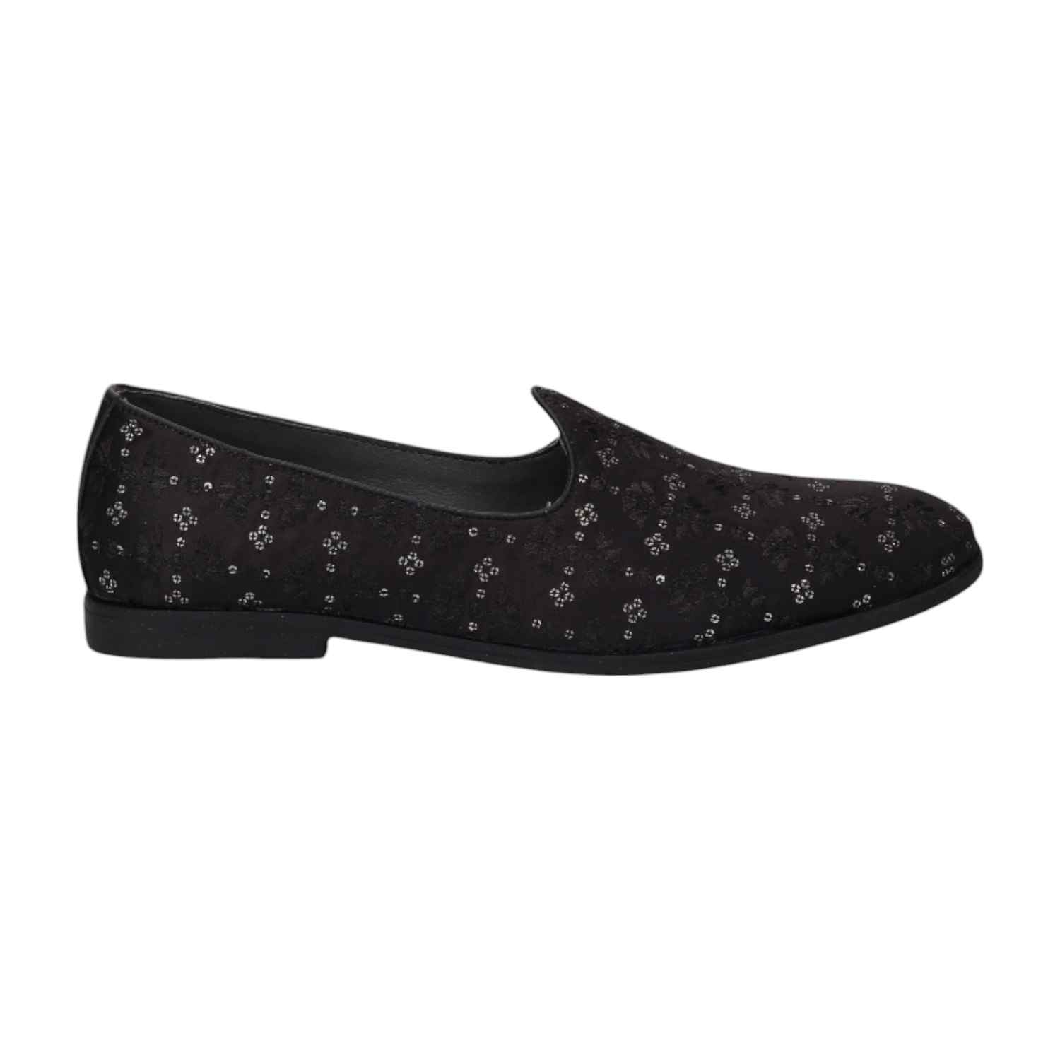 Men Black Ethnic Joothis Slip On