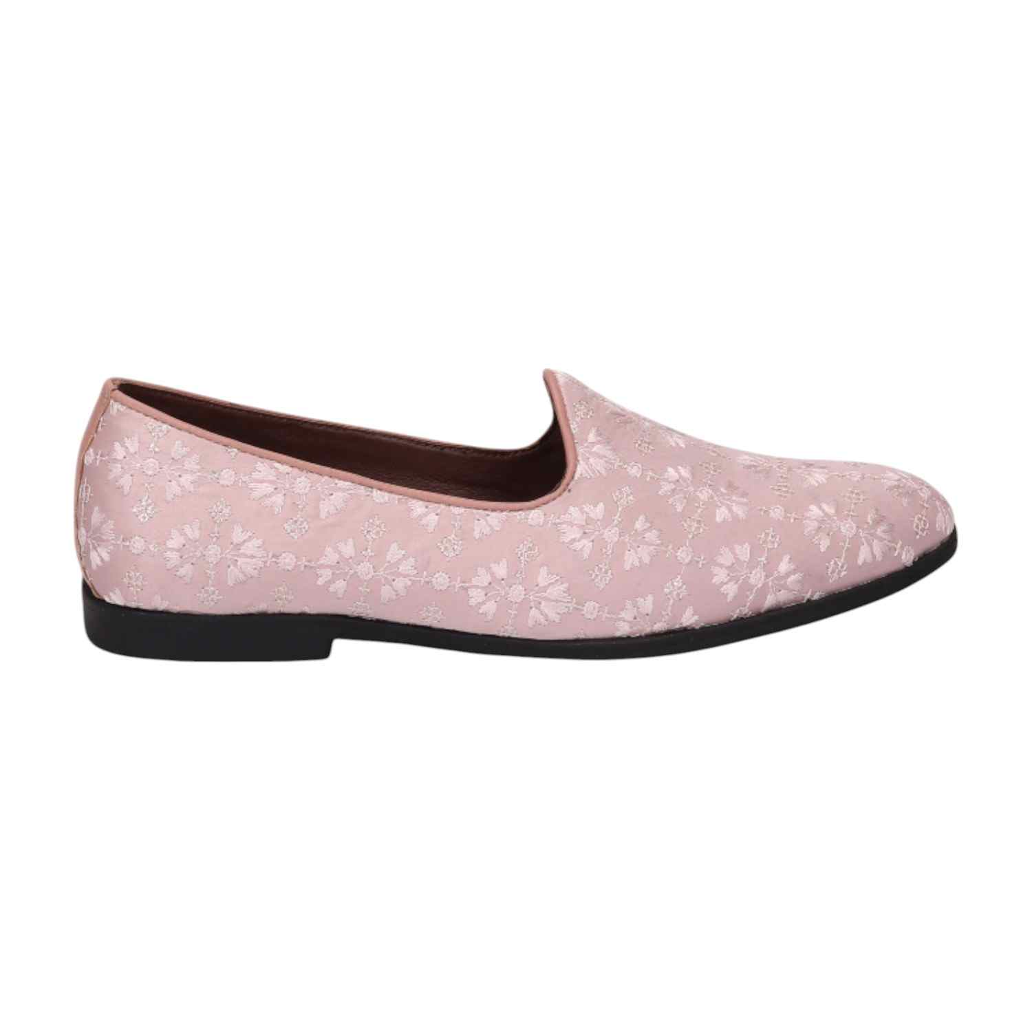 Men Pink Ethnic Joothis Slip On