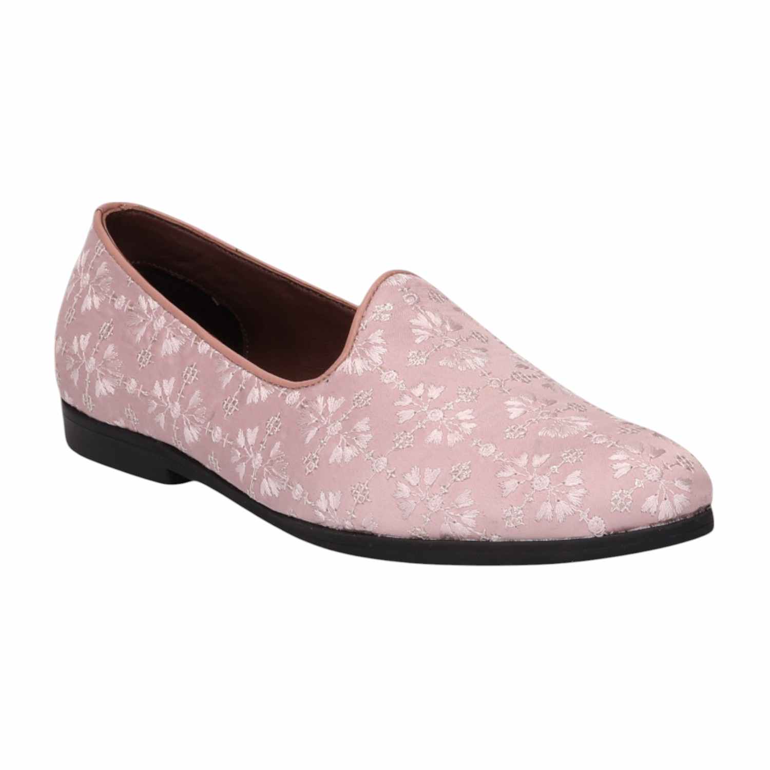 Men Pink Ethnic Joothis Slip On