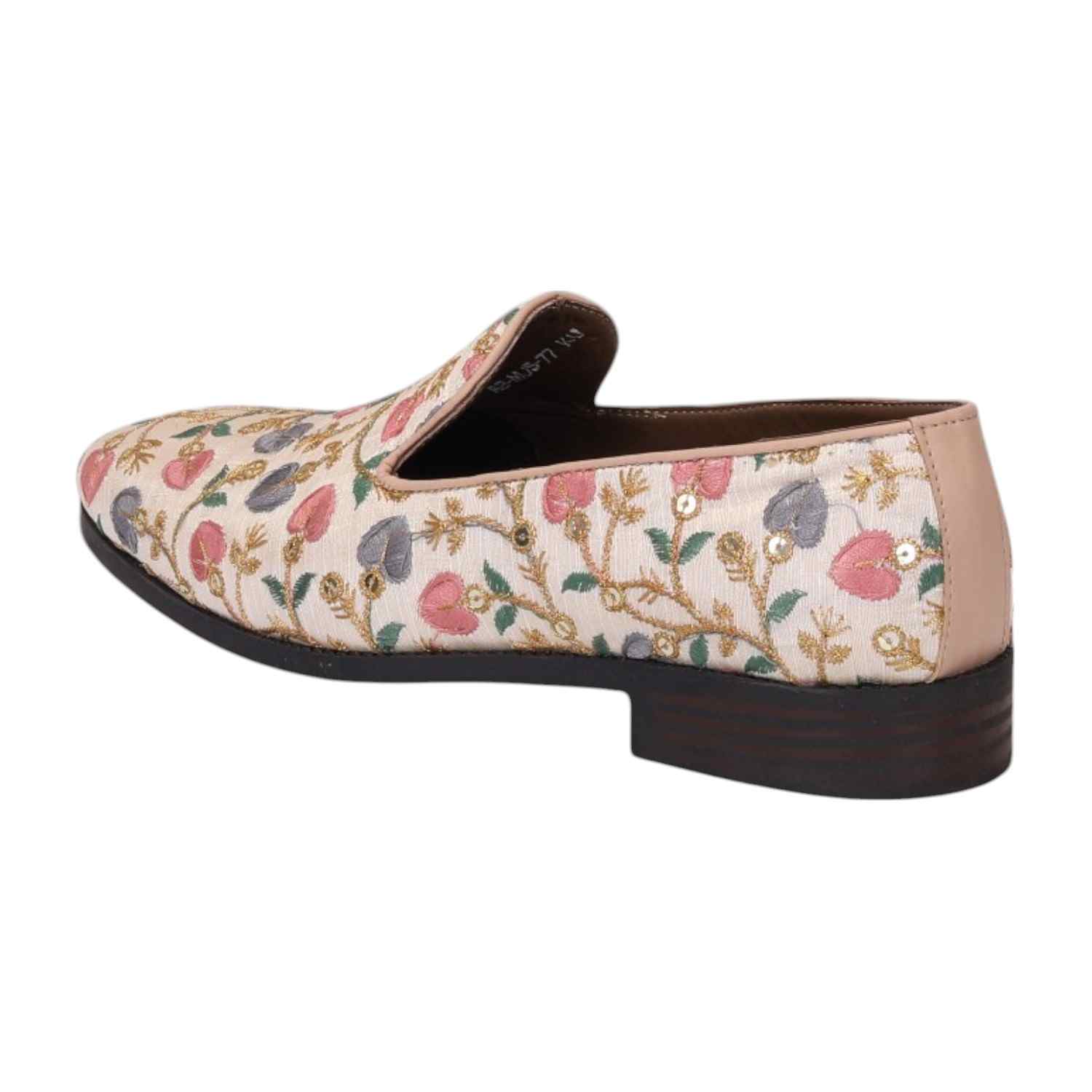 Men Beige Ethnic Joothis Slip On