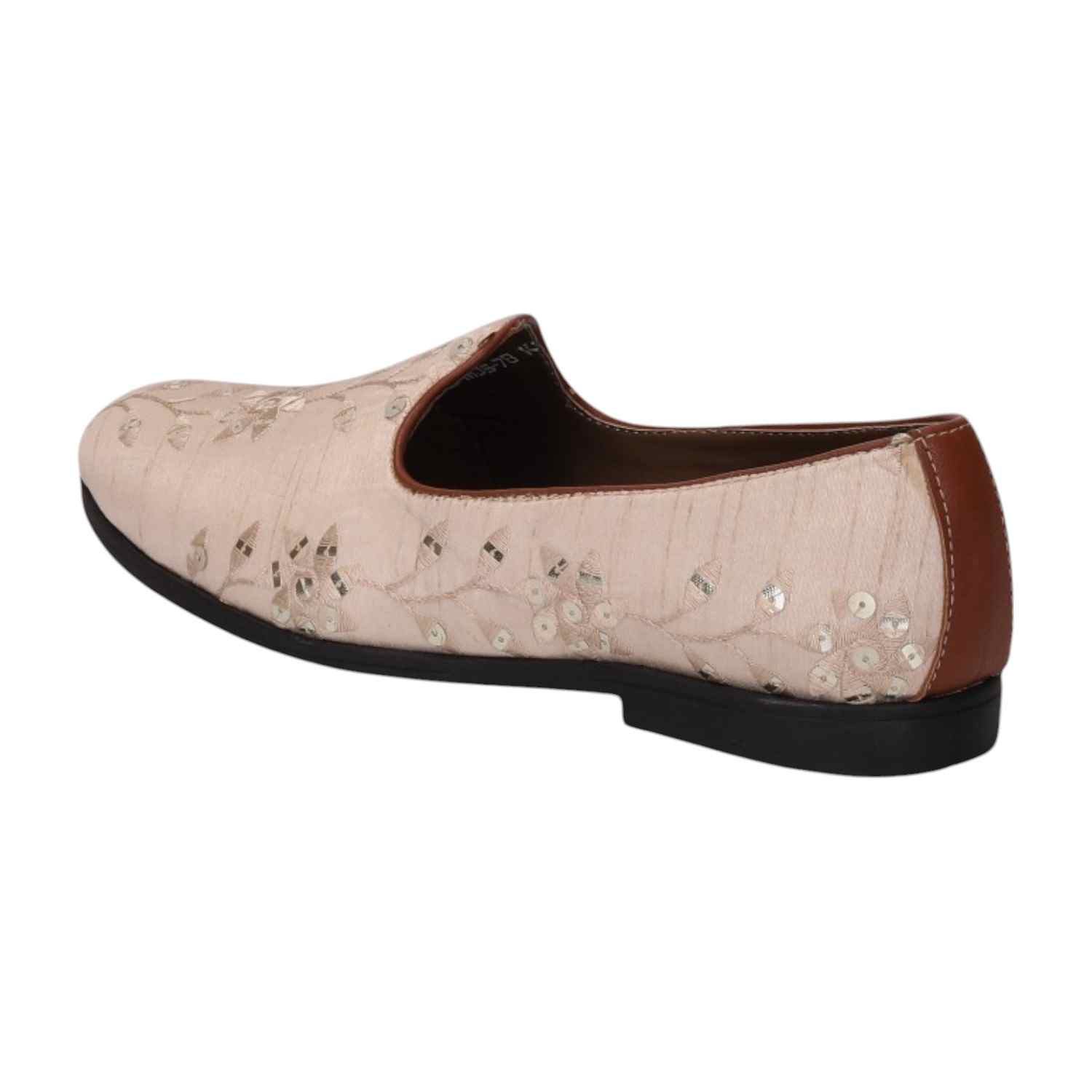 Men Beige Ethnic Joothis Slip On