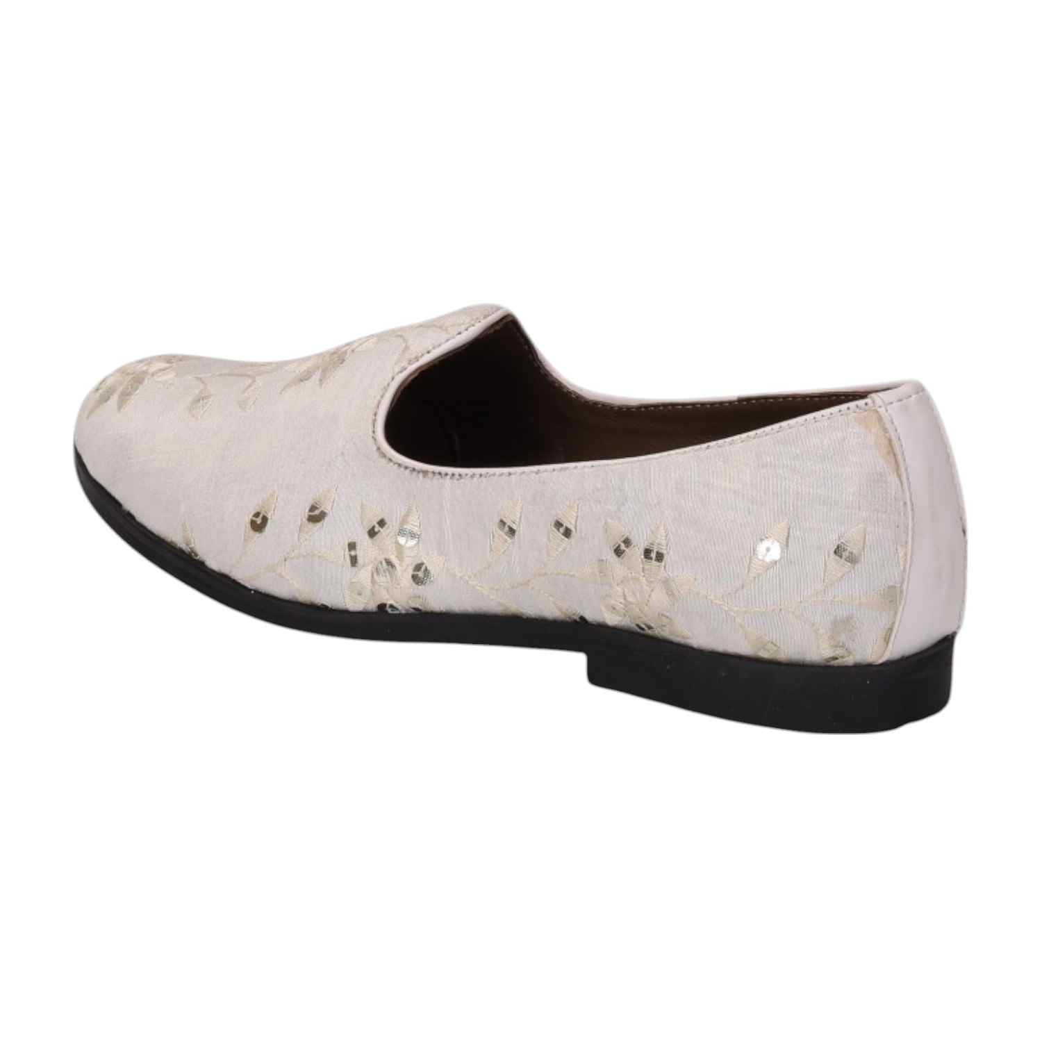 Men Offwhite Ethnic Joothis Slip On