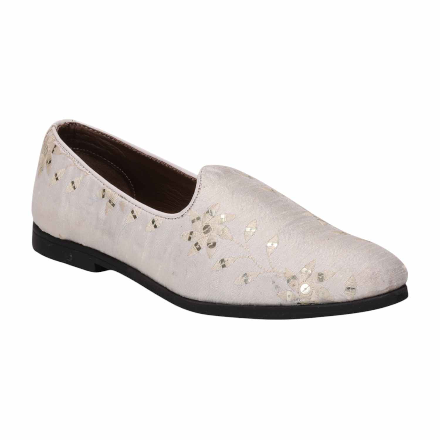 Men Offwhite Ethnic Joothis Slip On