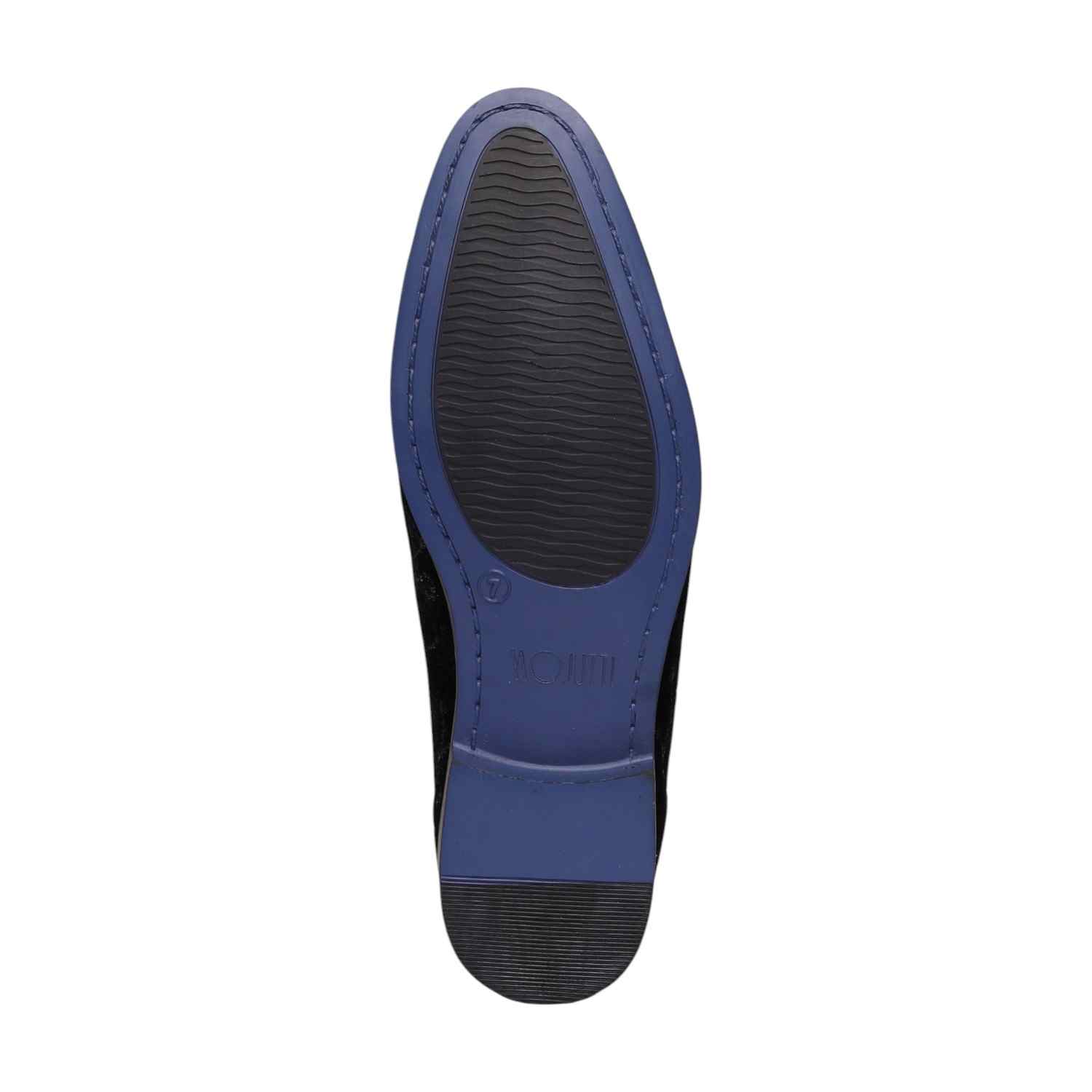 Men Black Velvet Embroidered Ethnic Joothies  Slip On