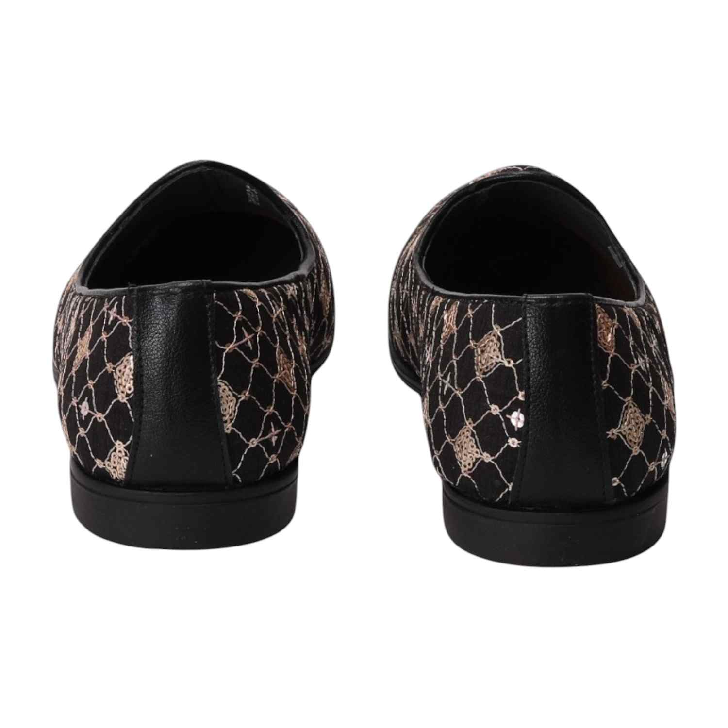 Men Black Ethnic Joothis Slip On