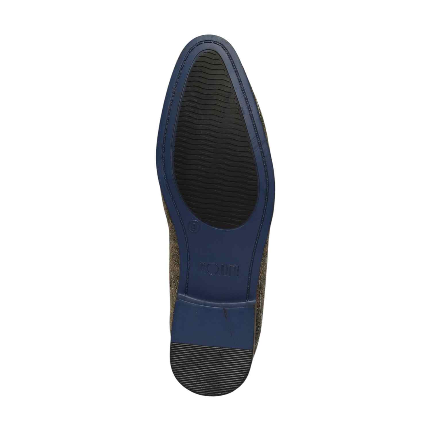 Men Green Embroidered Ethnic Joothis Slip On