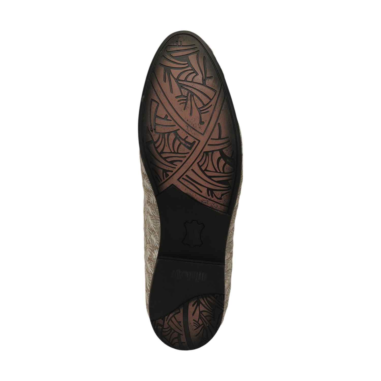 Men Grey Embroidered Ethnic Joothis Slip On