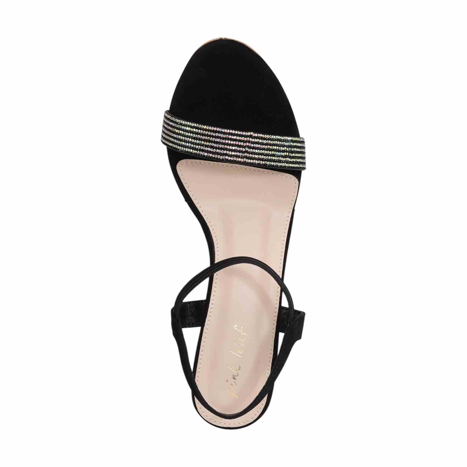 Women Black Embellished Fashion Heel Sandals
