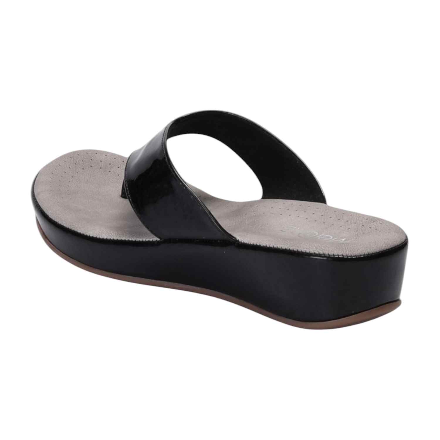 Women Black Thong Casual Flat