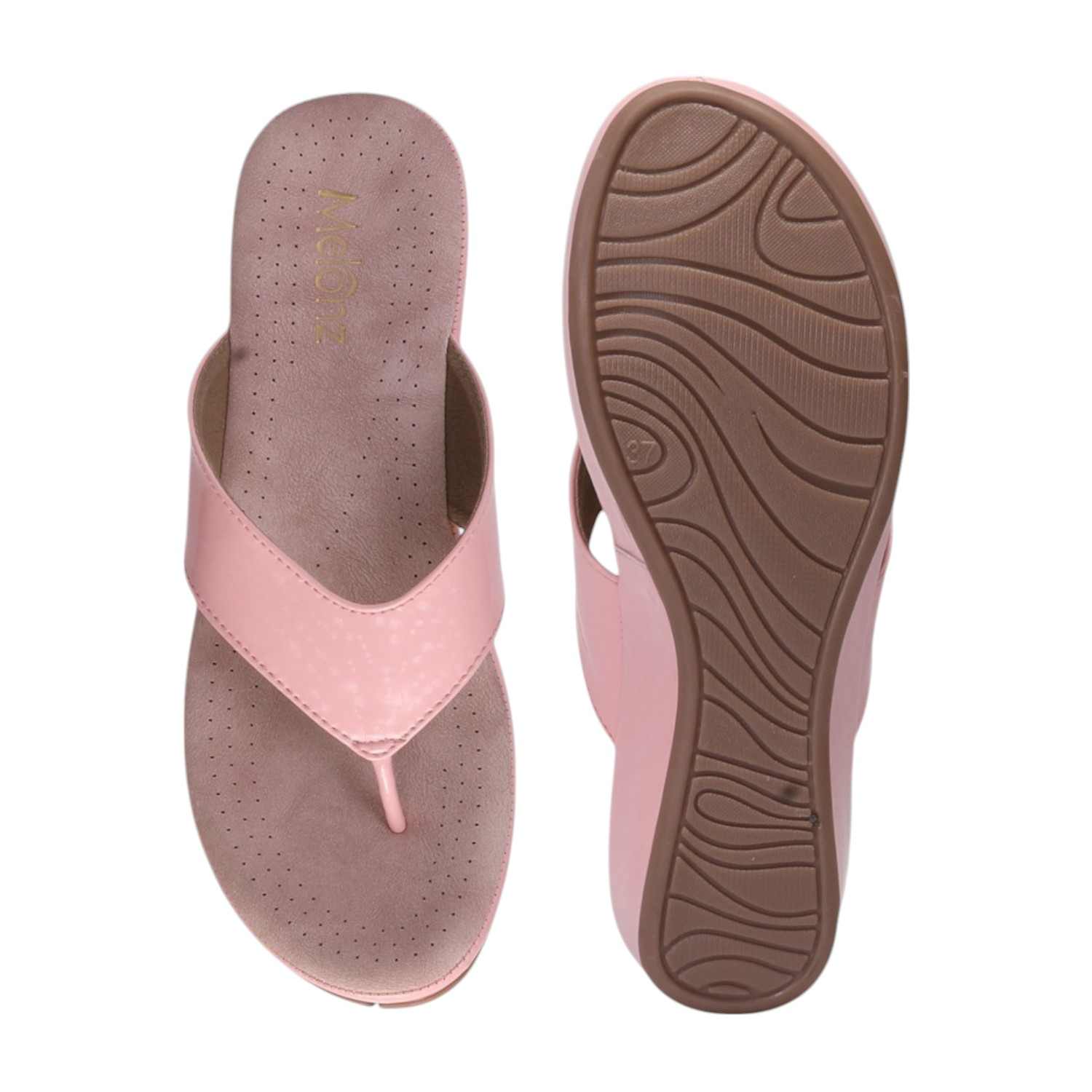 Women Peach Thong Casual Flat