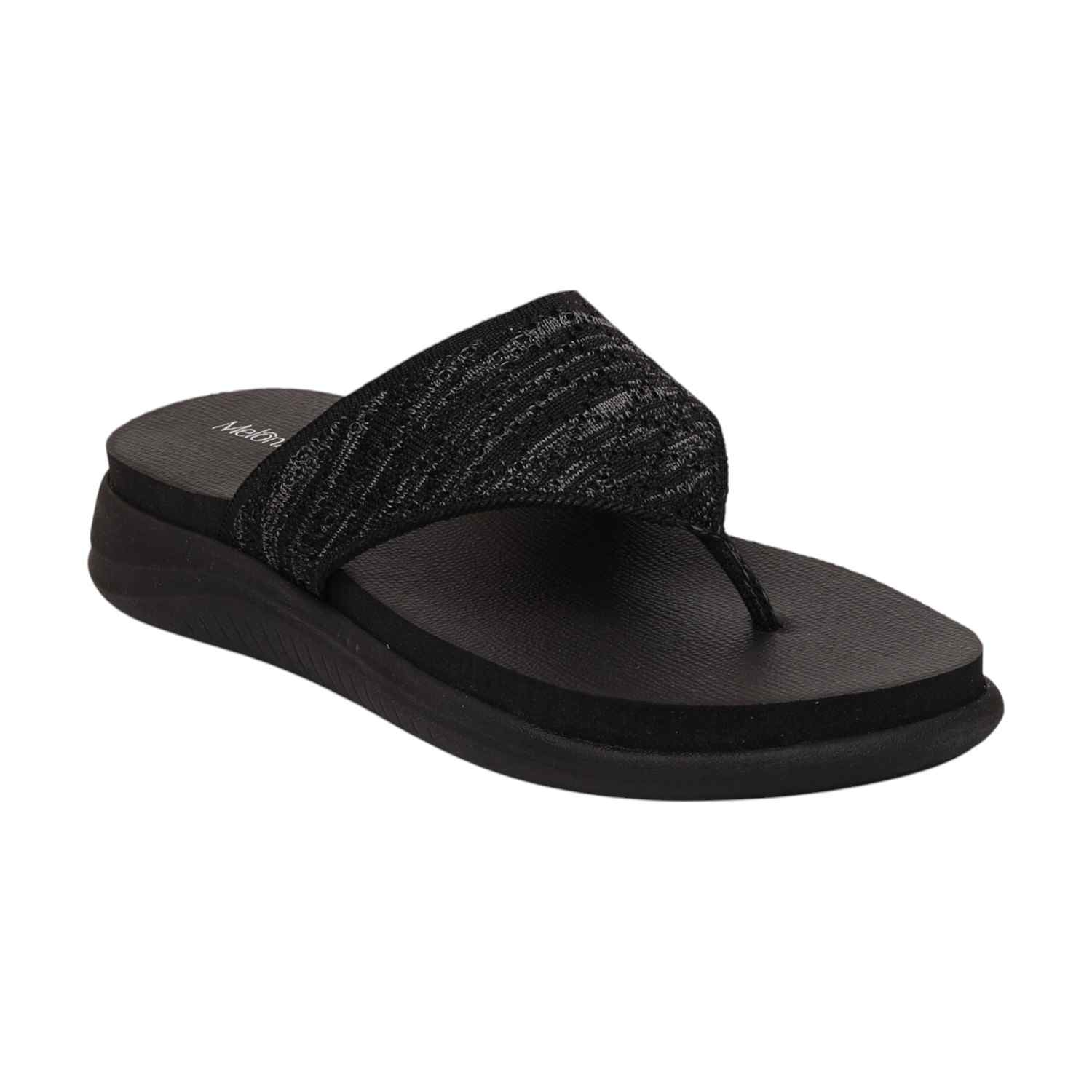 Women Black Casual Flat Thong