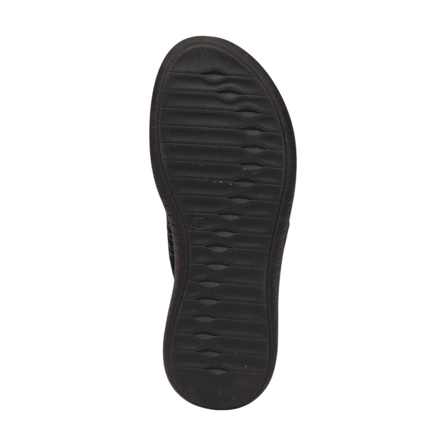 Women Black Casual Flat Thong