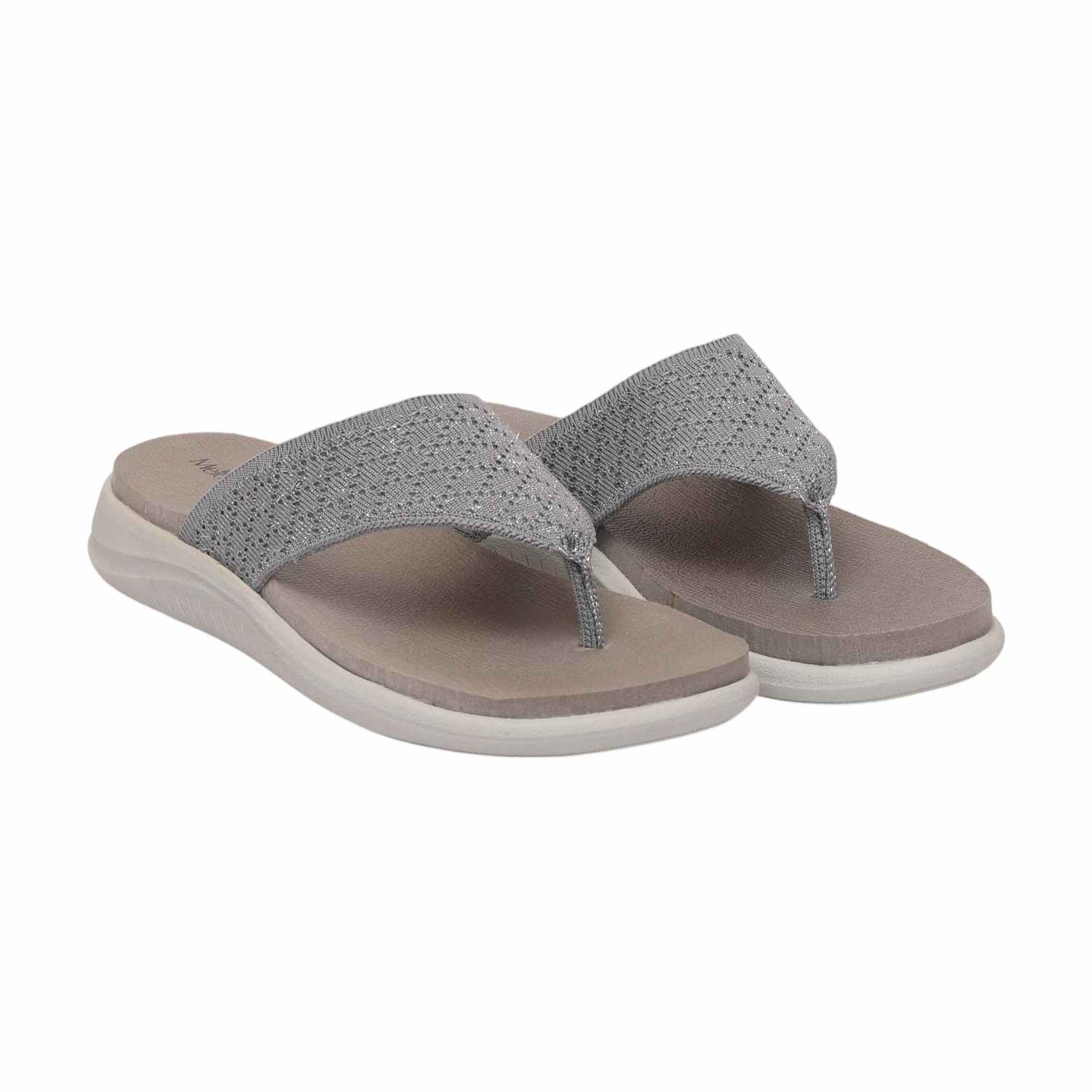Women Dark Grey Casual Flat Thong