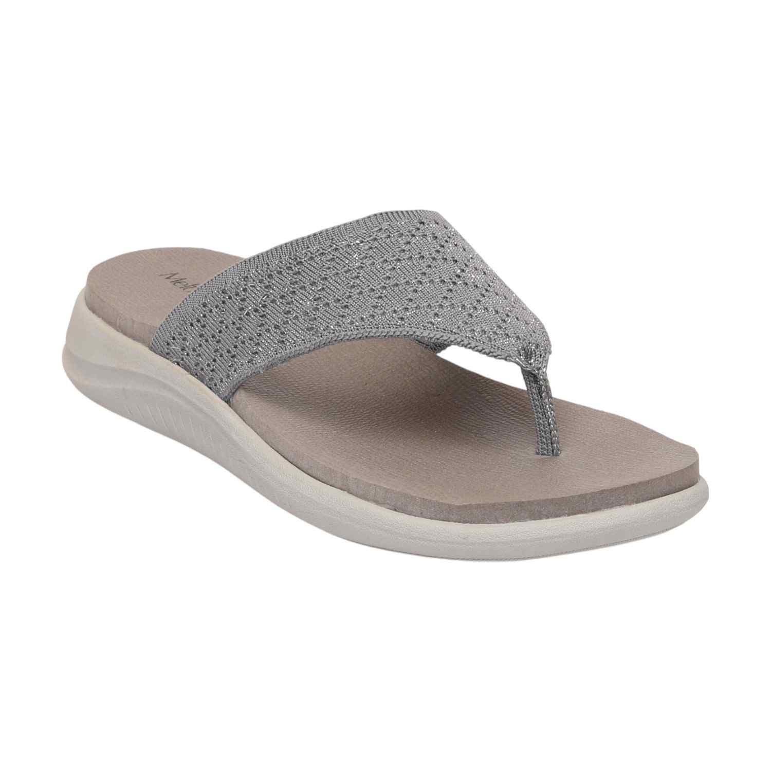 Women Dark Grey Casual Flat Thong