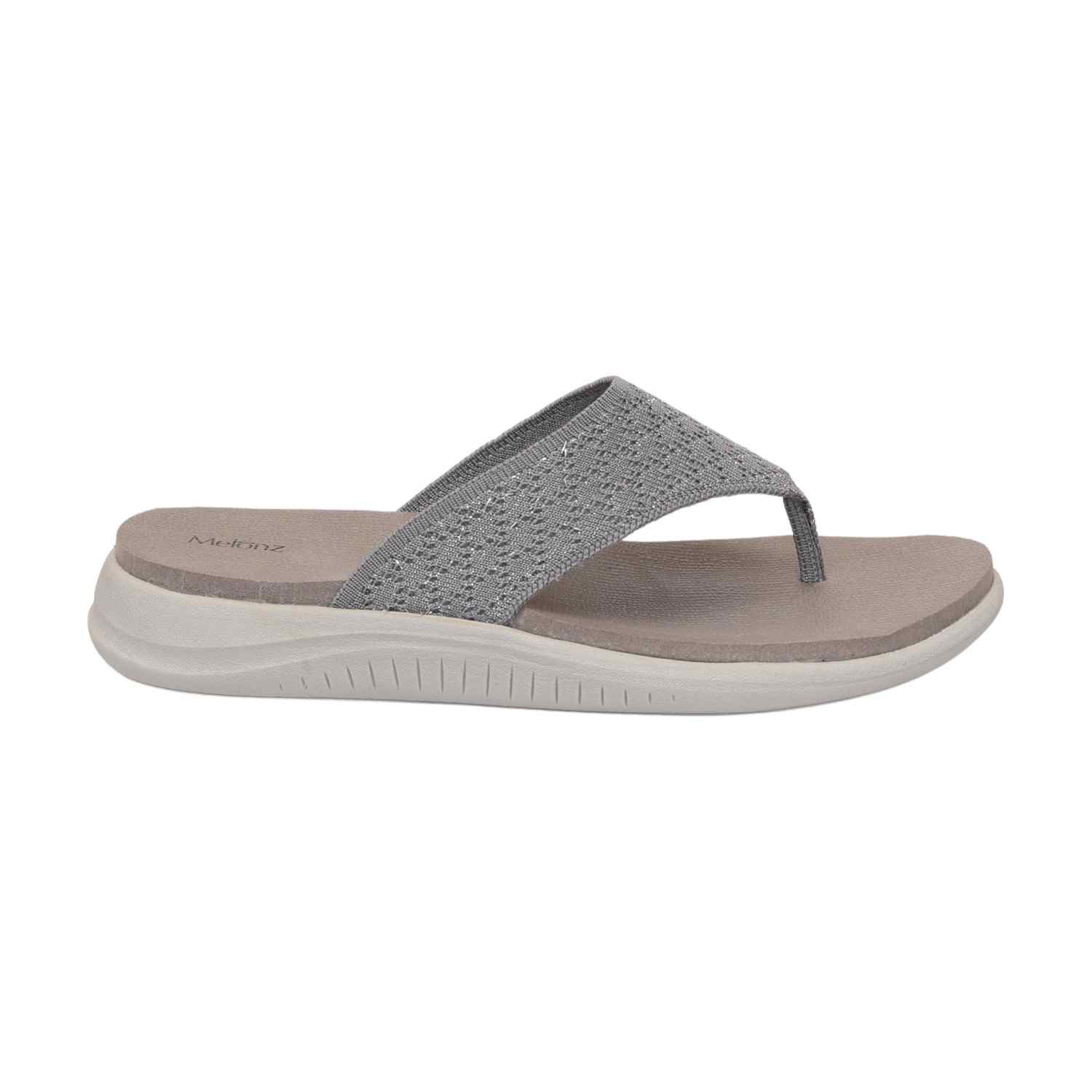 Women Dark Grey Casual Flat Thong