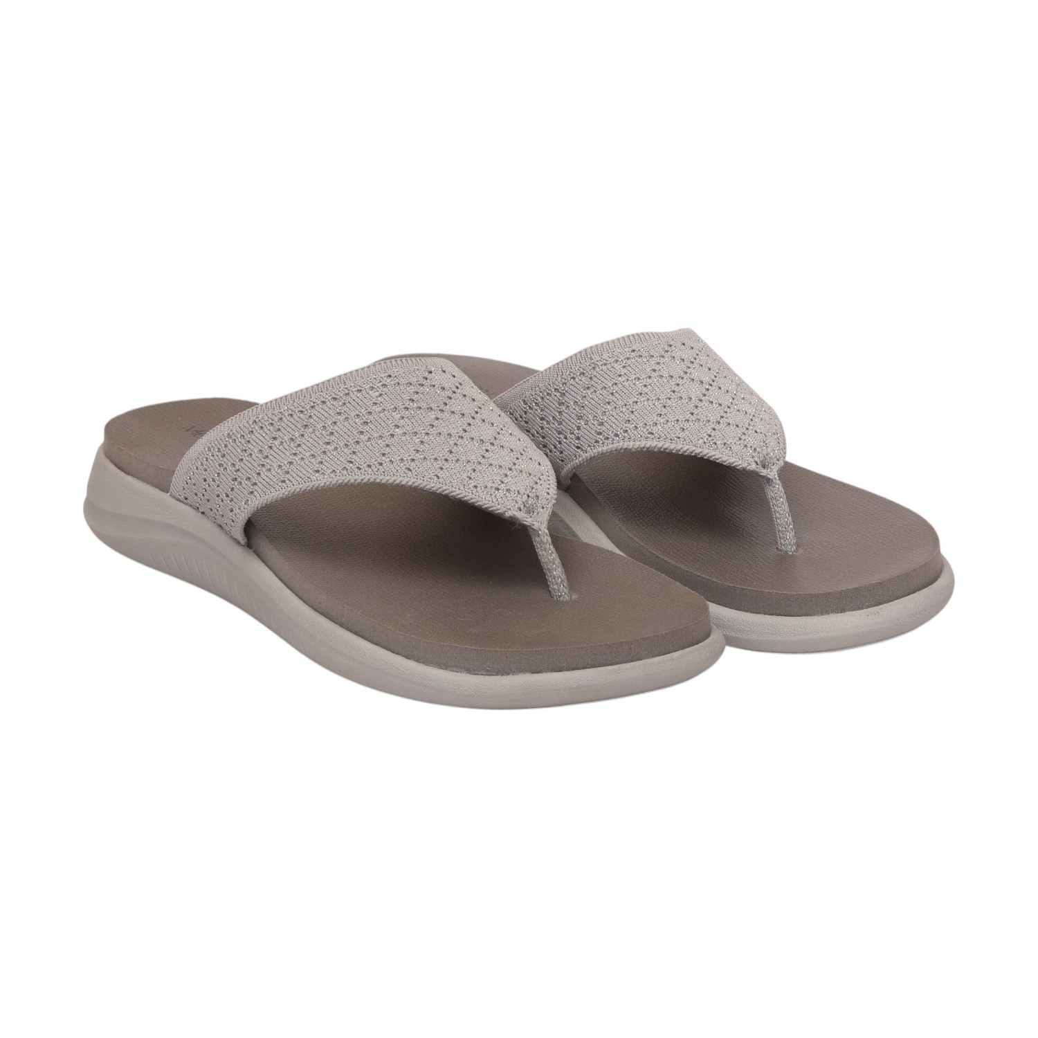 Women Light Grey Casual Flat Thong
