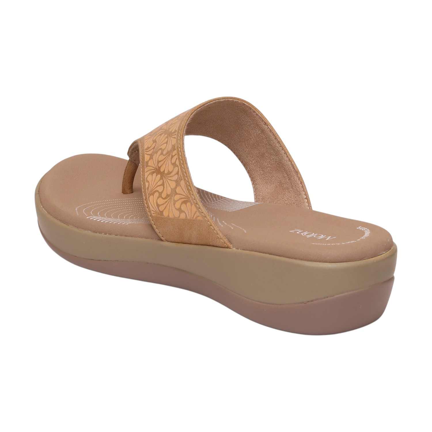Women Beige Casual Flat Thong