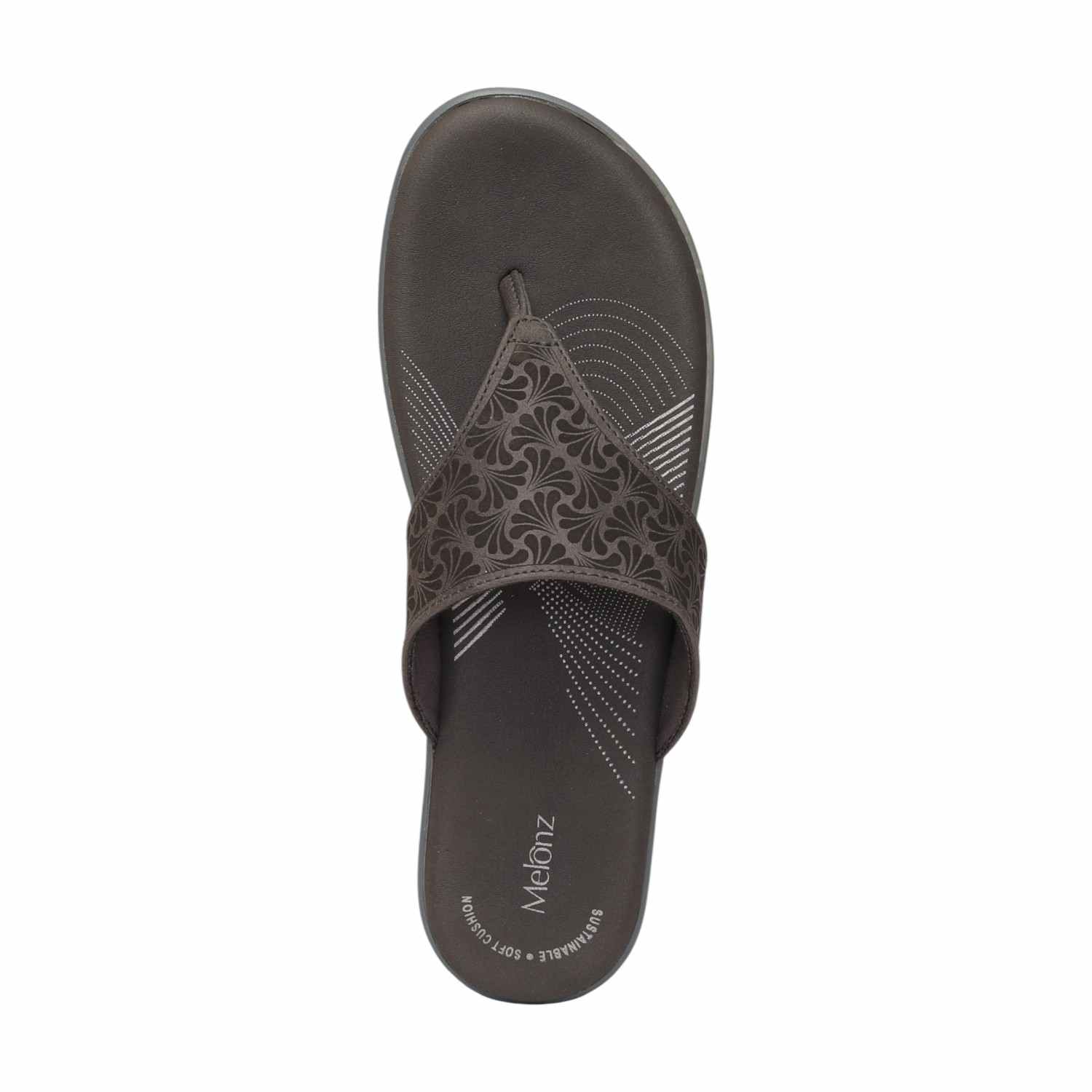 Women Dark Grey Casual Flat Thong