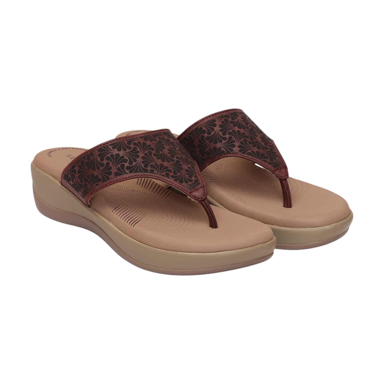Women Light brown Casual Flat Thong