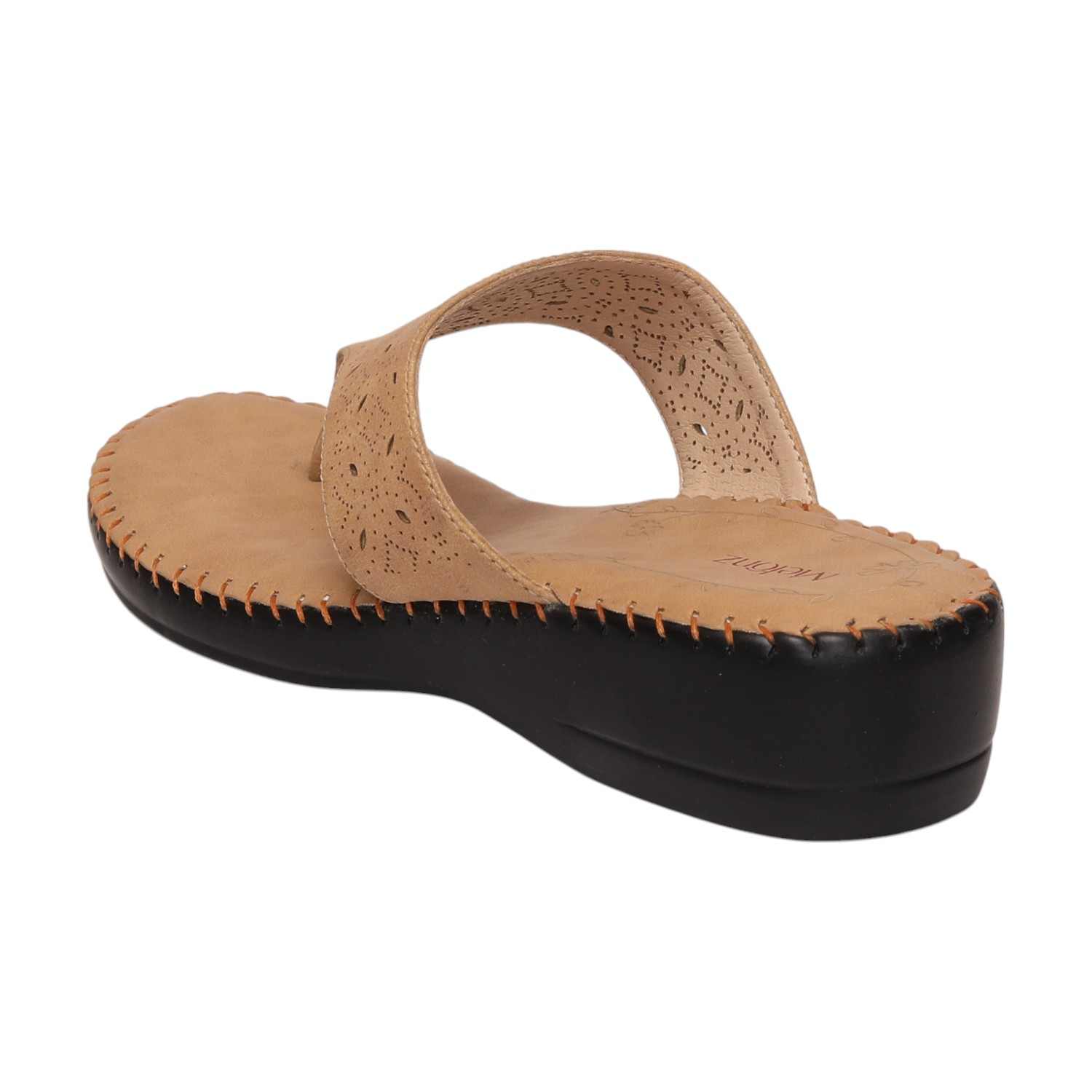 Women Beige Casual Flat Thong