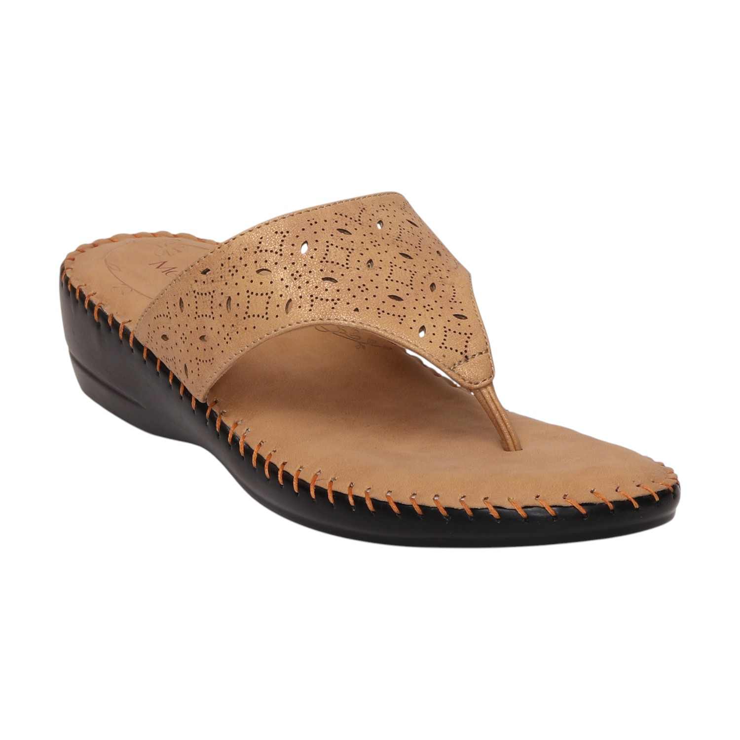 Women Beige Casual Flat Thong