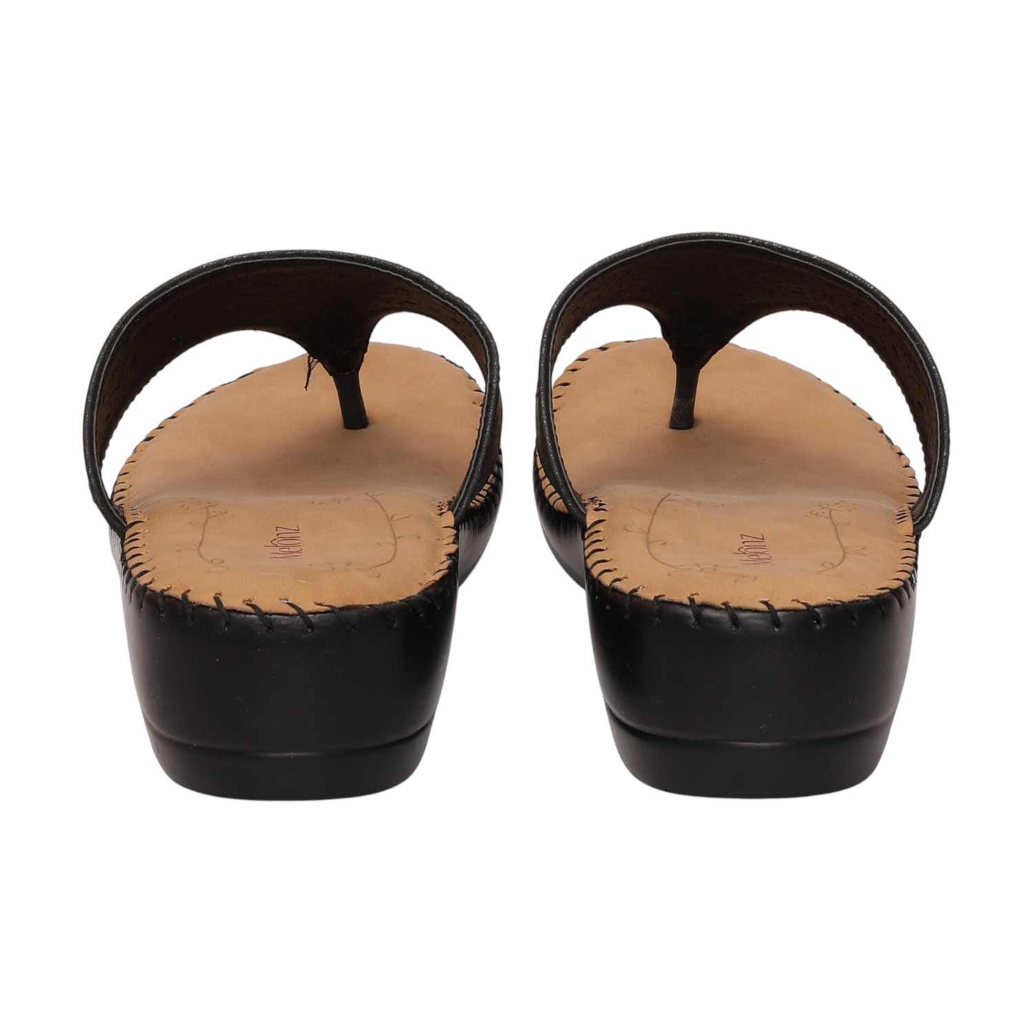 Women Black Casual Flat Thong