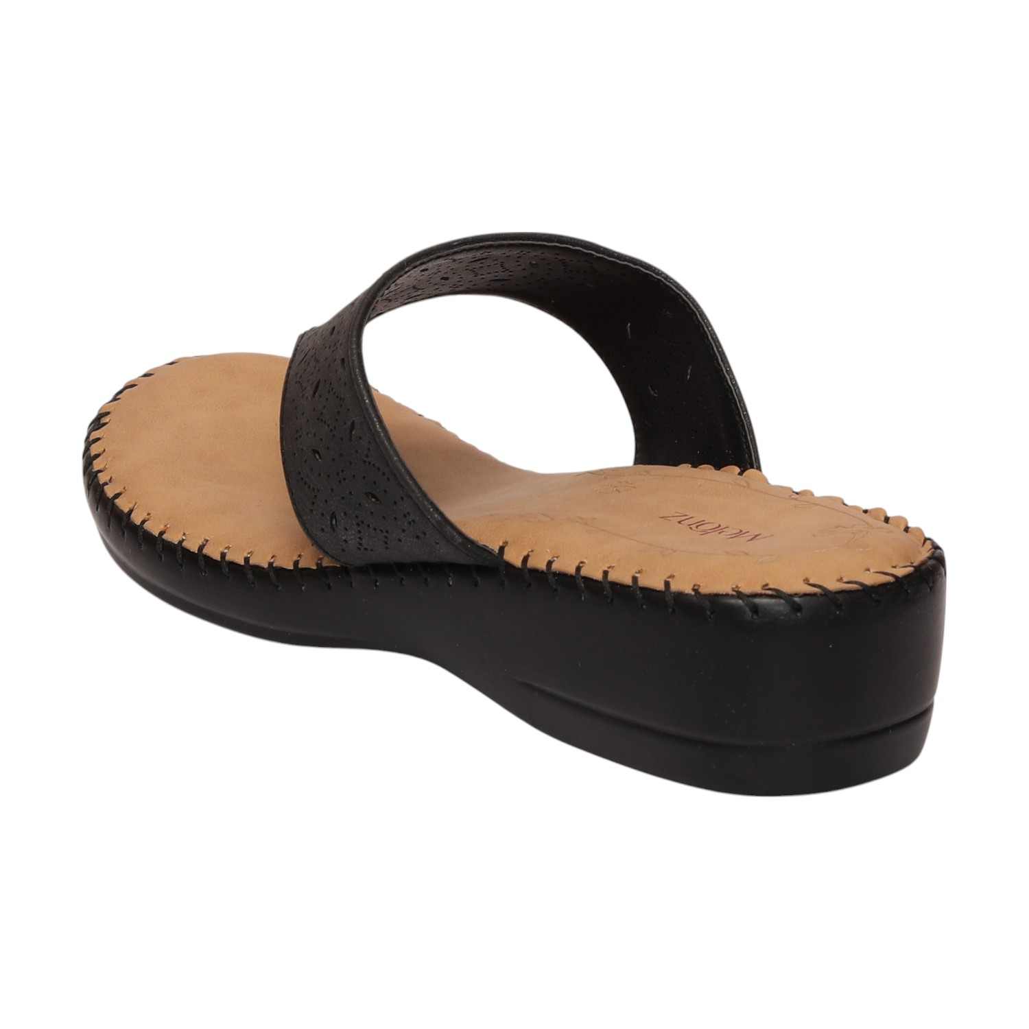 Women Black Casual Flat Thong