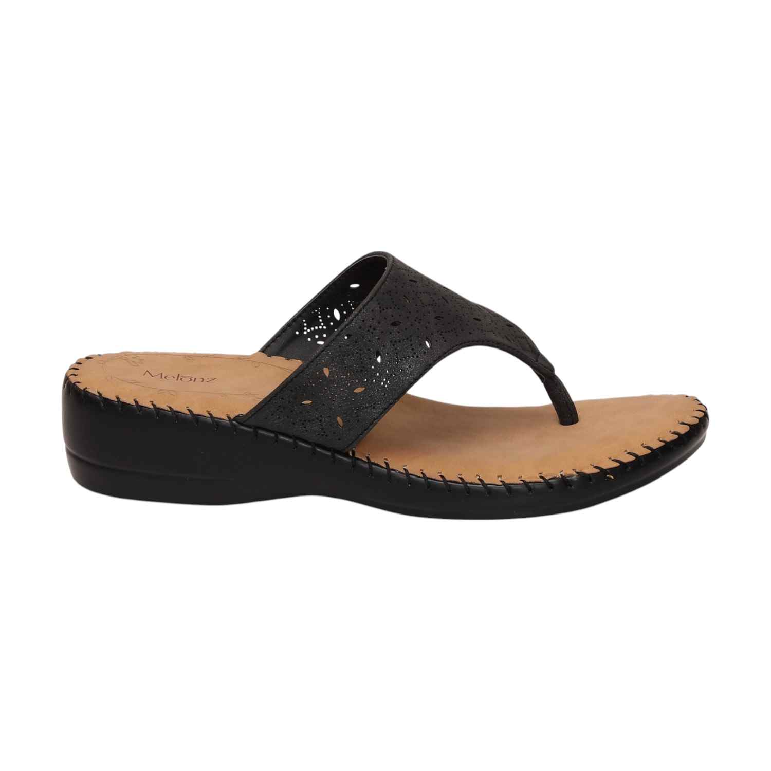 Women Black Casual Flat Thong