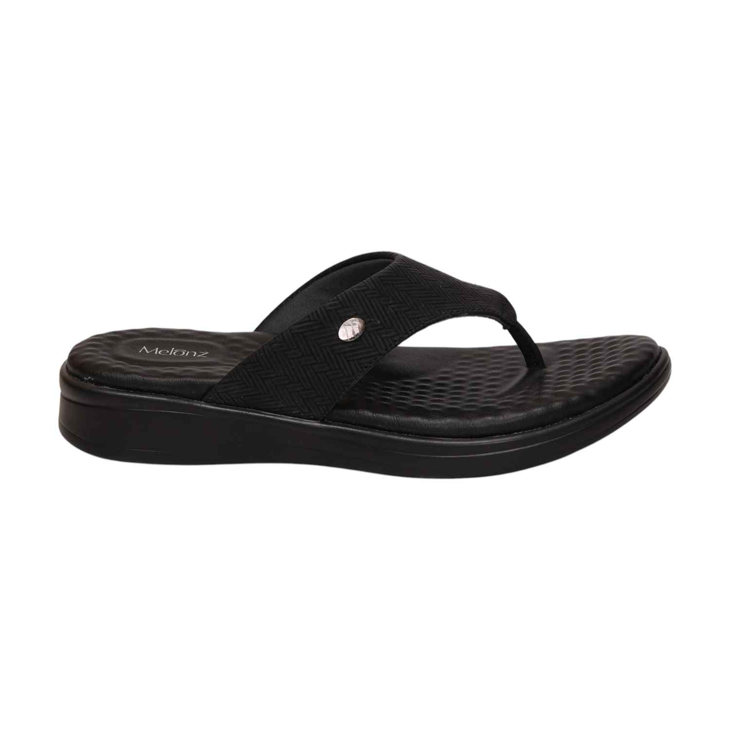 Women Black Casual Flat Thong