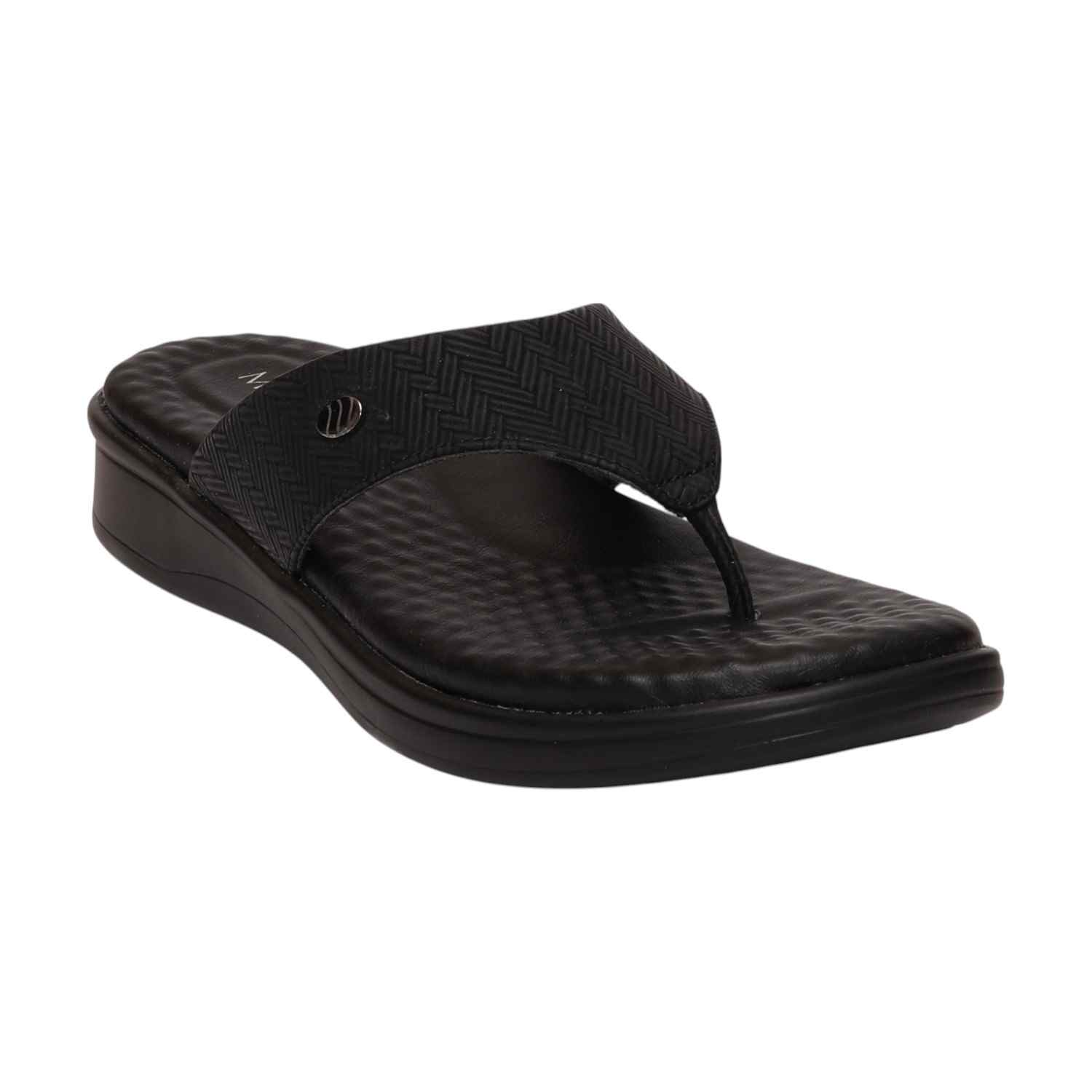 Women Black Casual Flat Thong