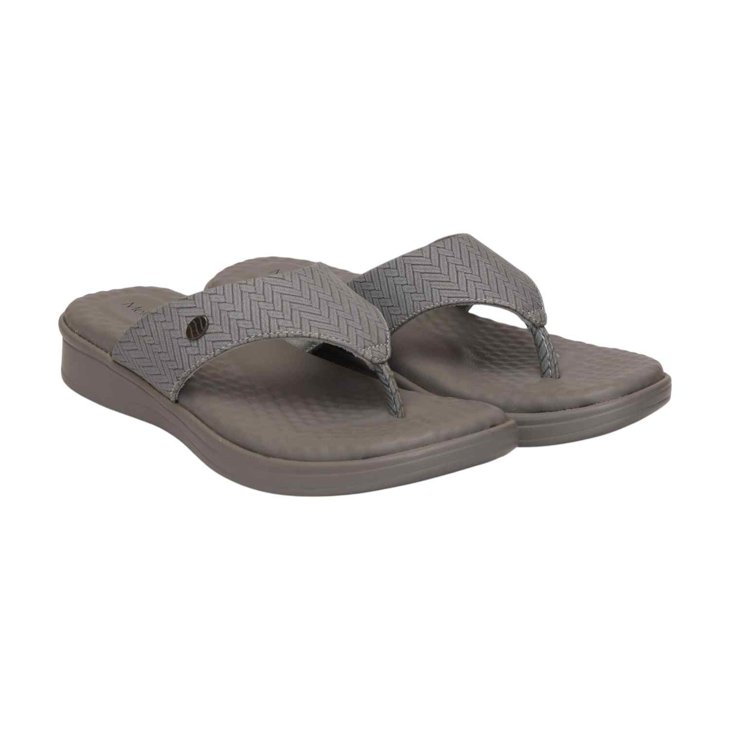 Women Grey Casual Flat Thong