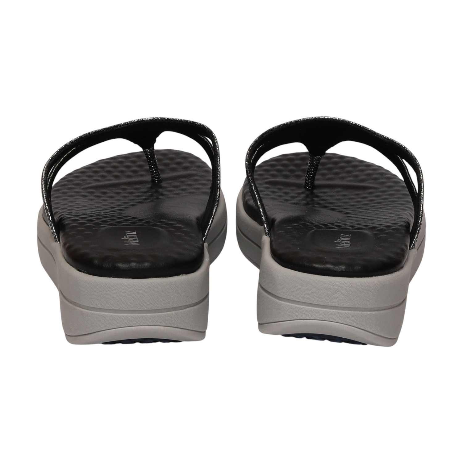 Women Black Casual Flat Thong