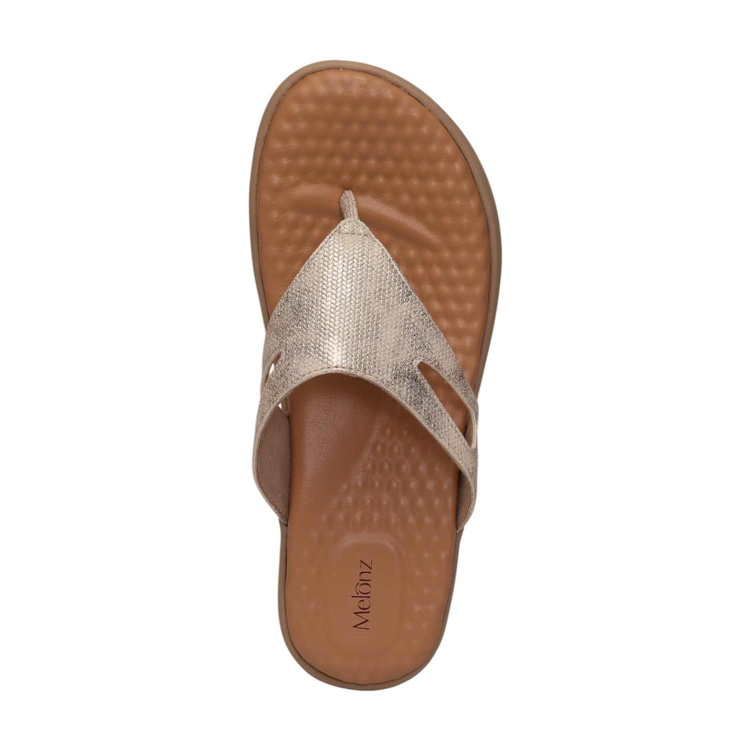 Women Light Gold Casual Flat Thong