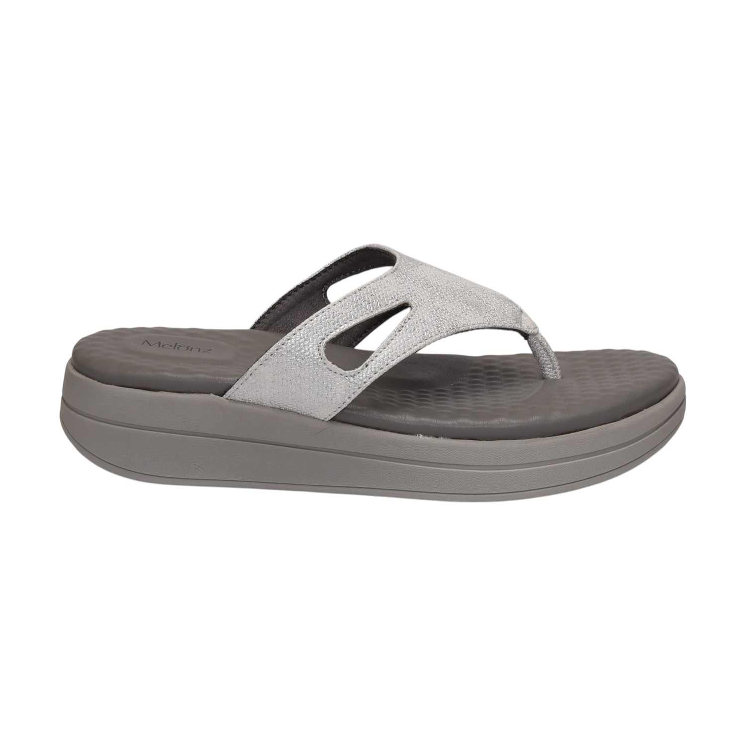 Women Silver Casual Flat Thong