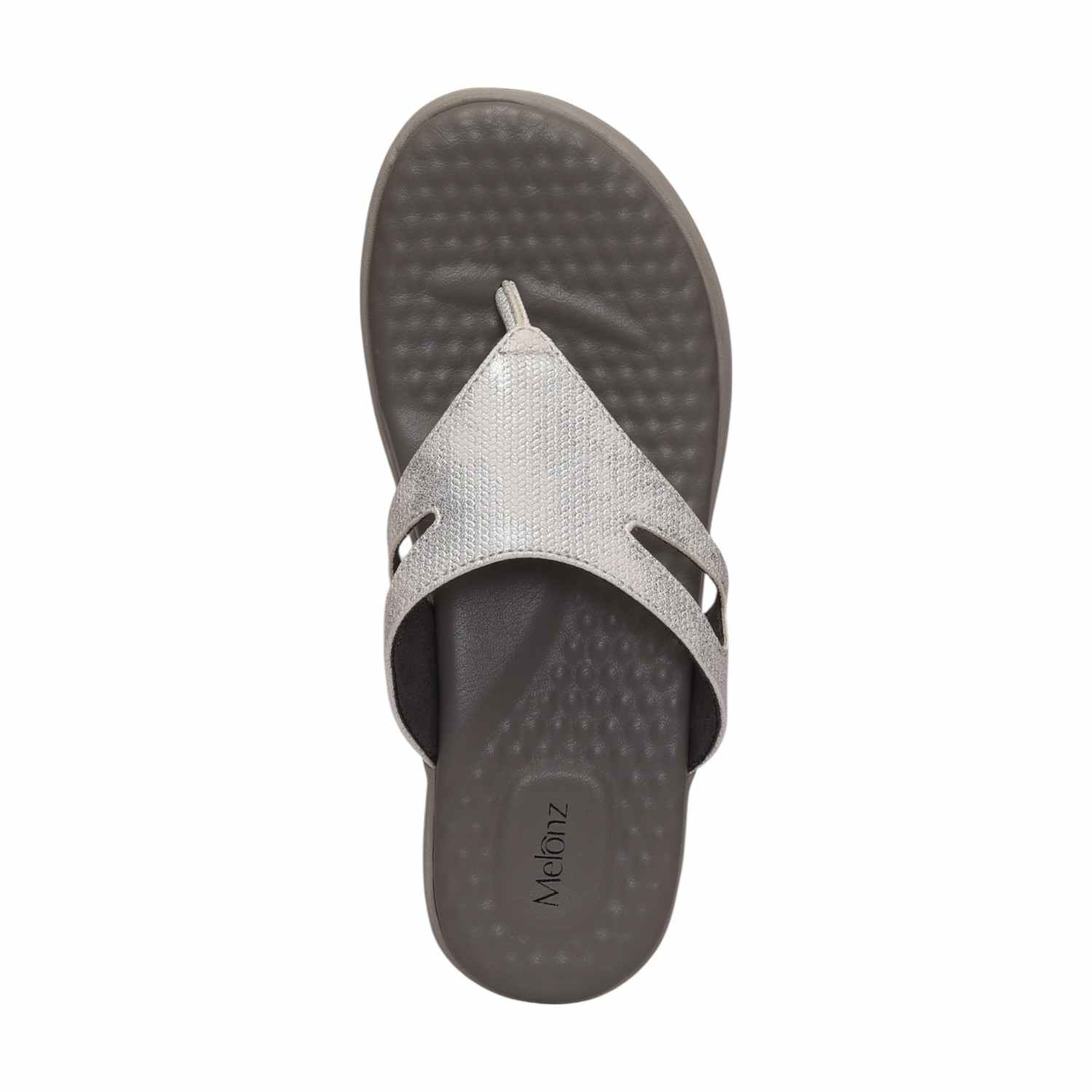Women Silver Casual Flat Thong