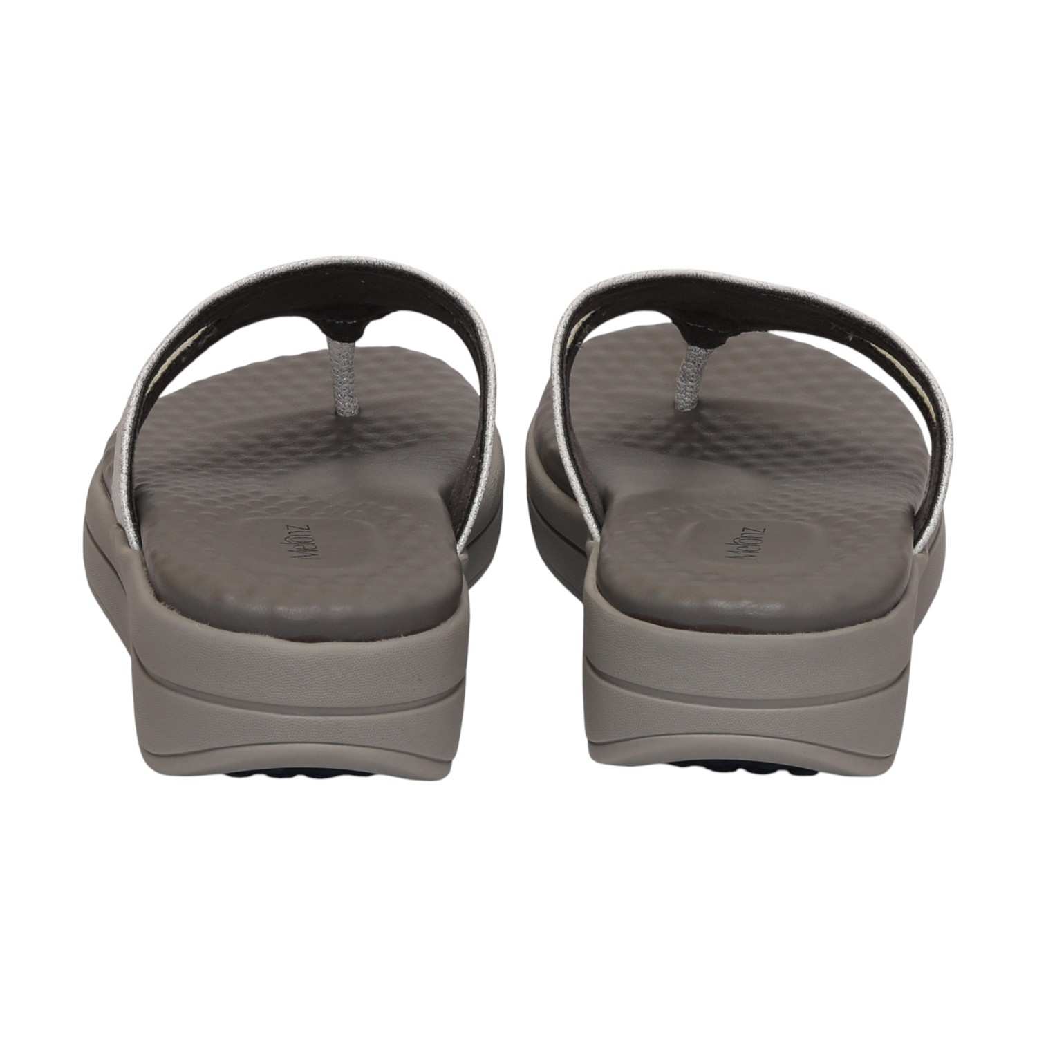 Women Silver Casual Flat Thong