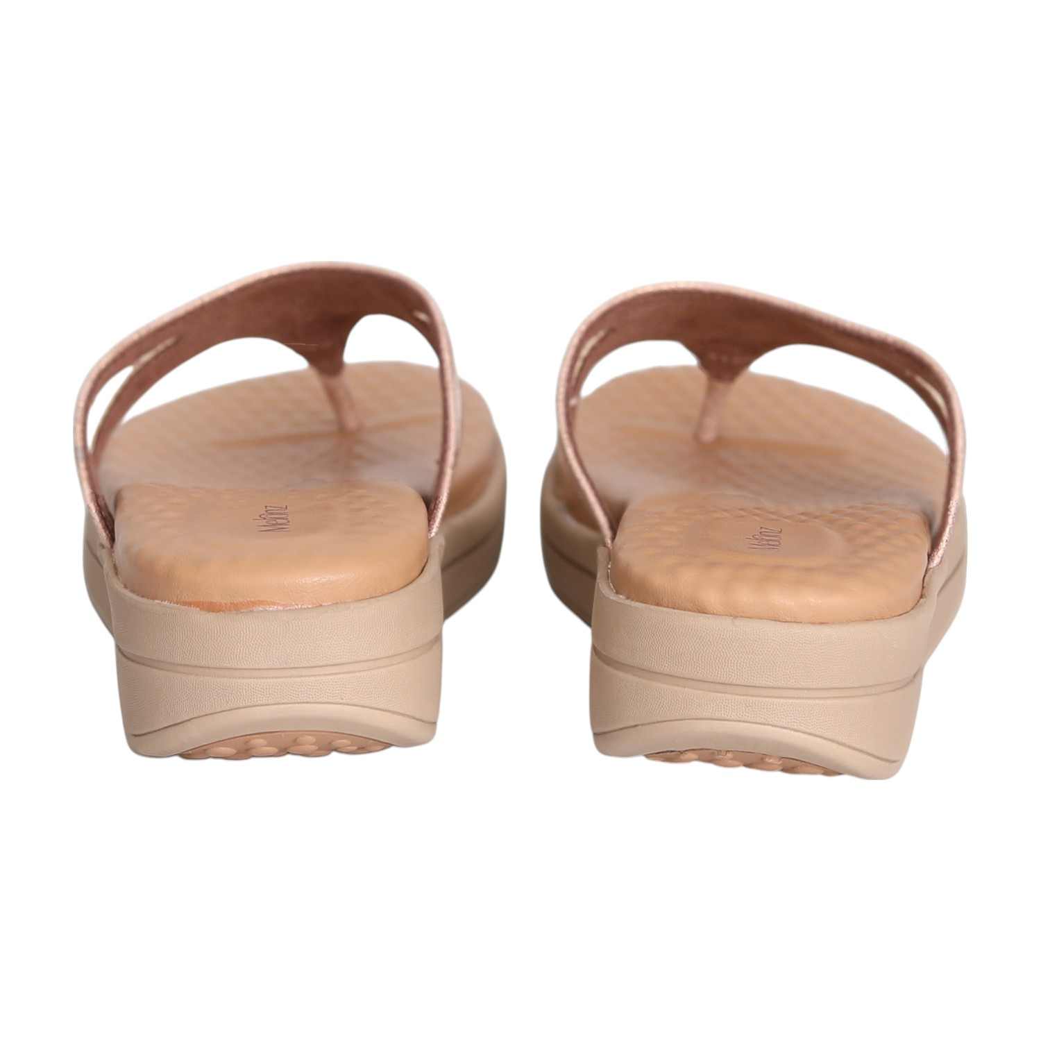 Women Light Peach Rise Thongs