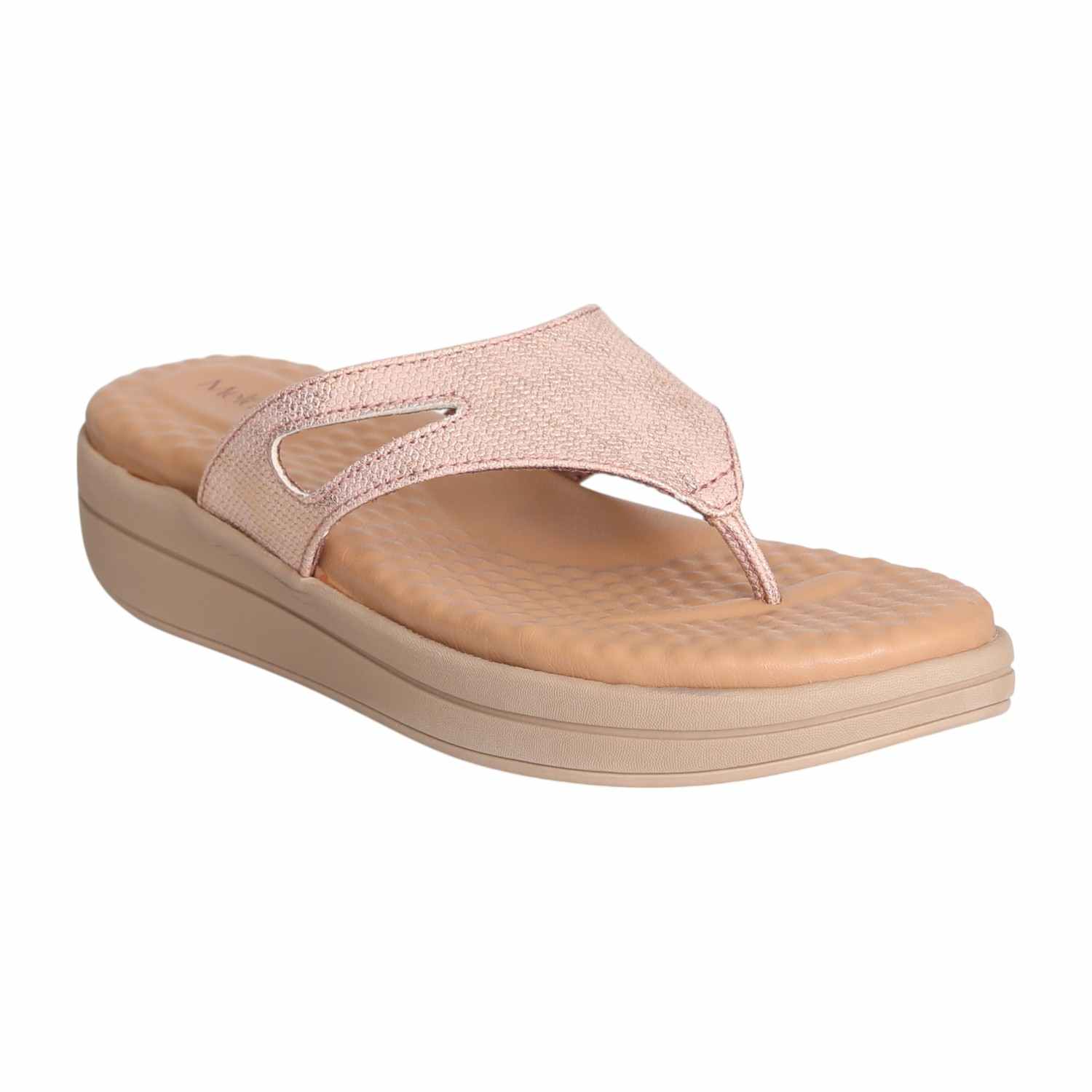 Women Light Peach Rise Thongs