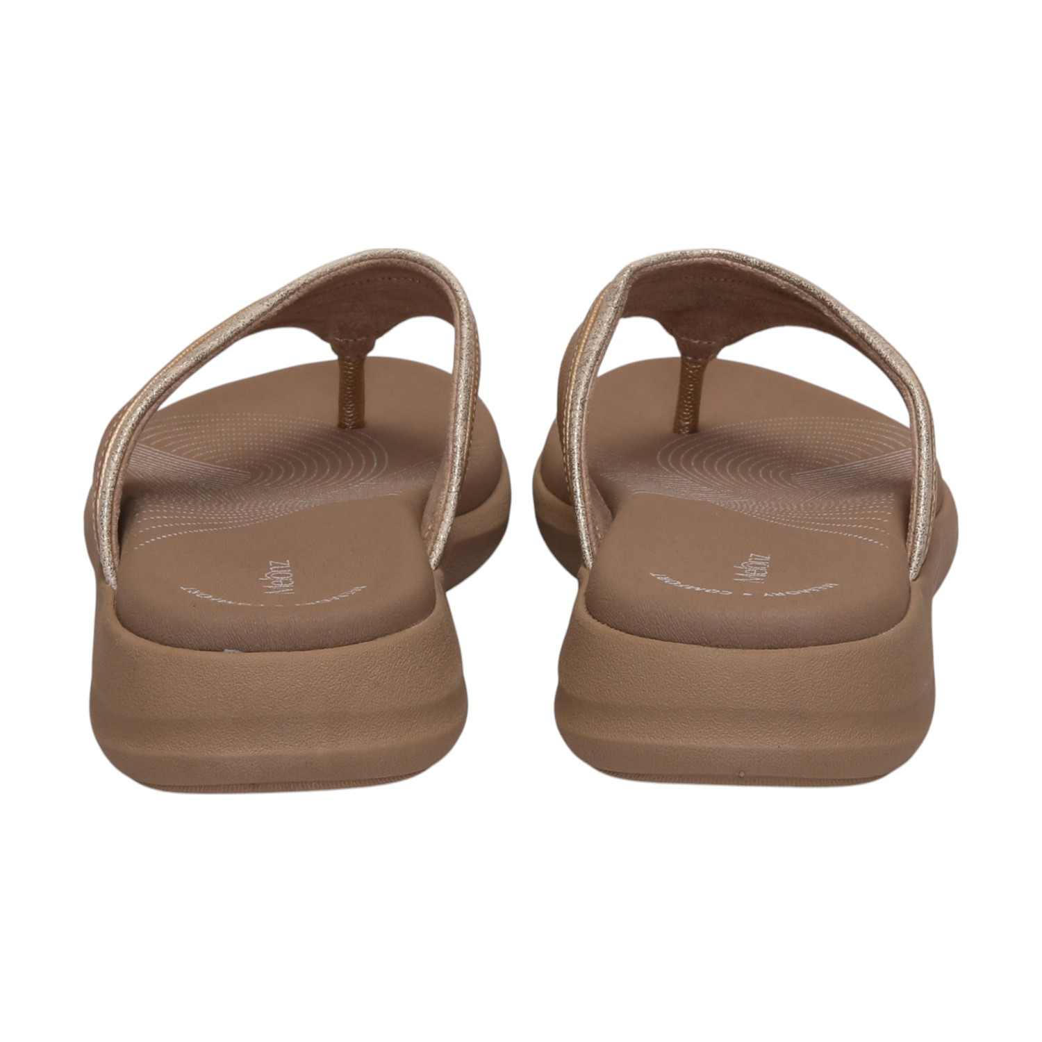 Women Light Gold Casual Flat Thong