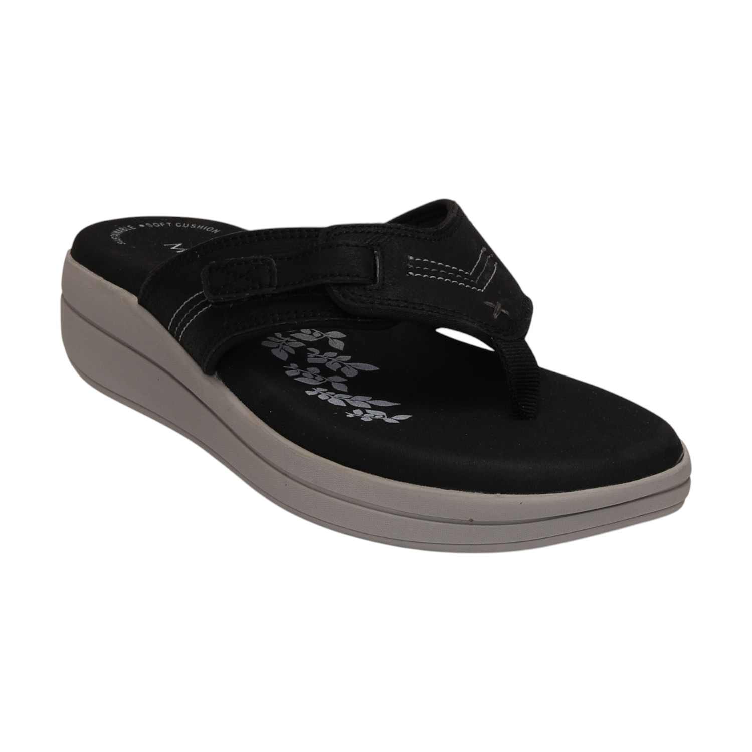 Women Black  Casual Wedges