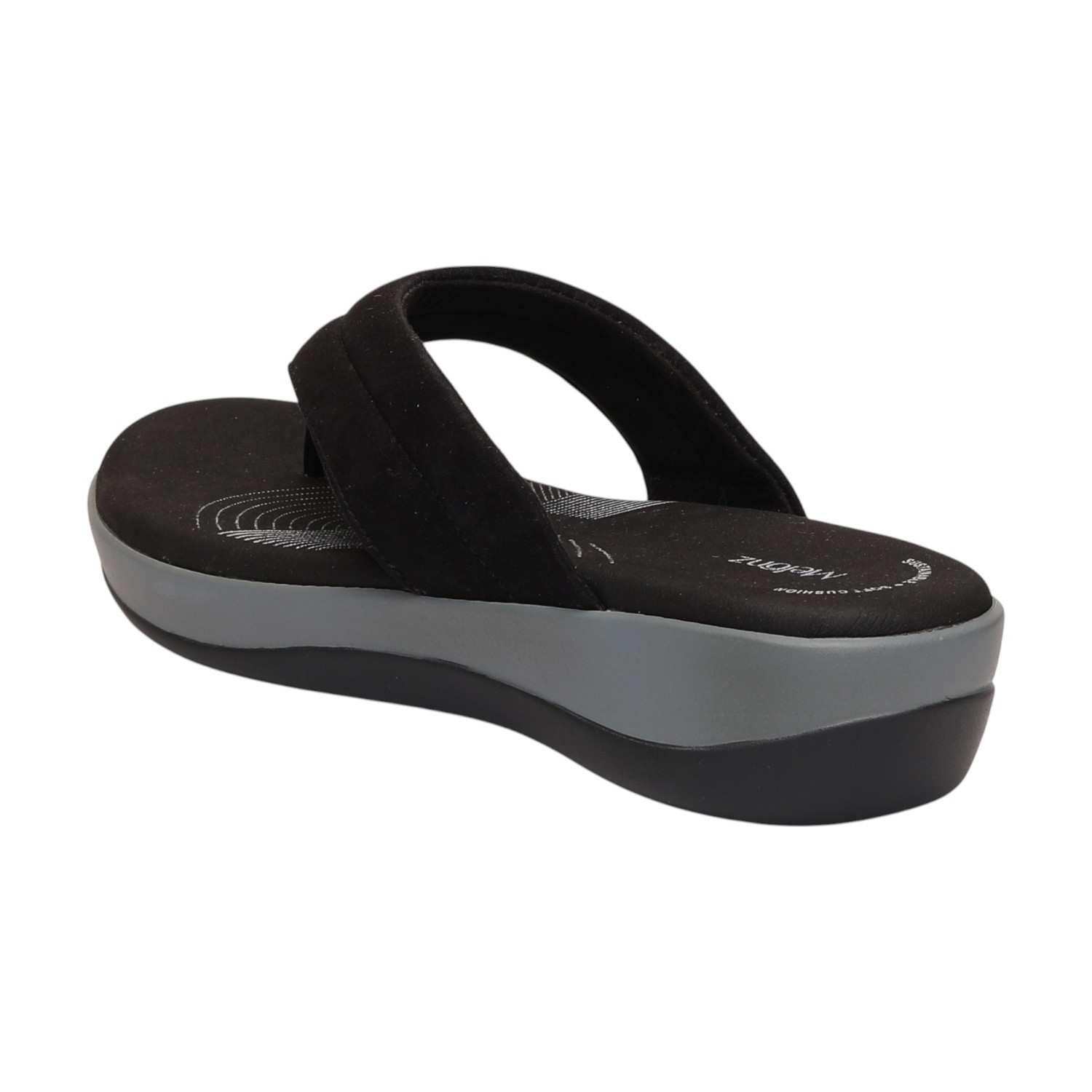 Women Black Casual Flat Thong