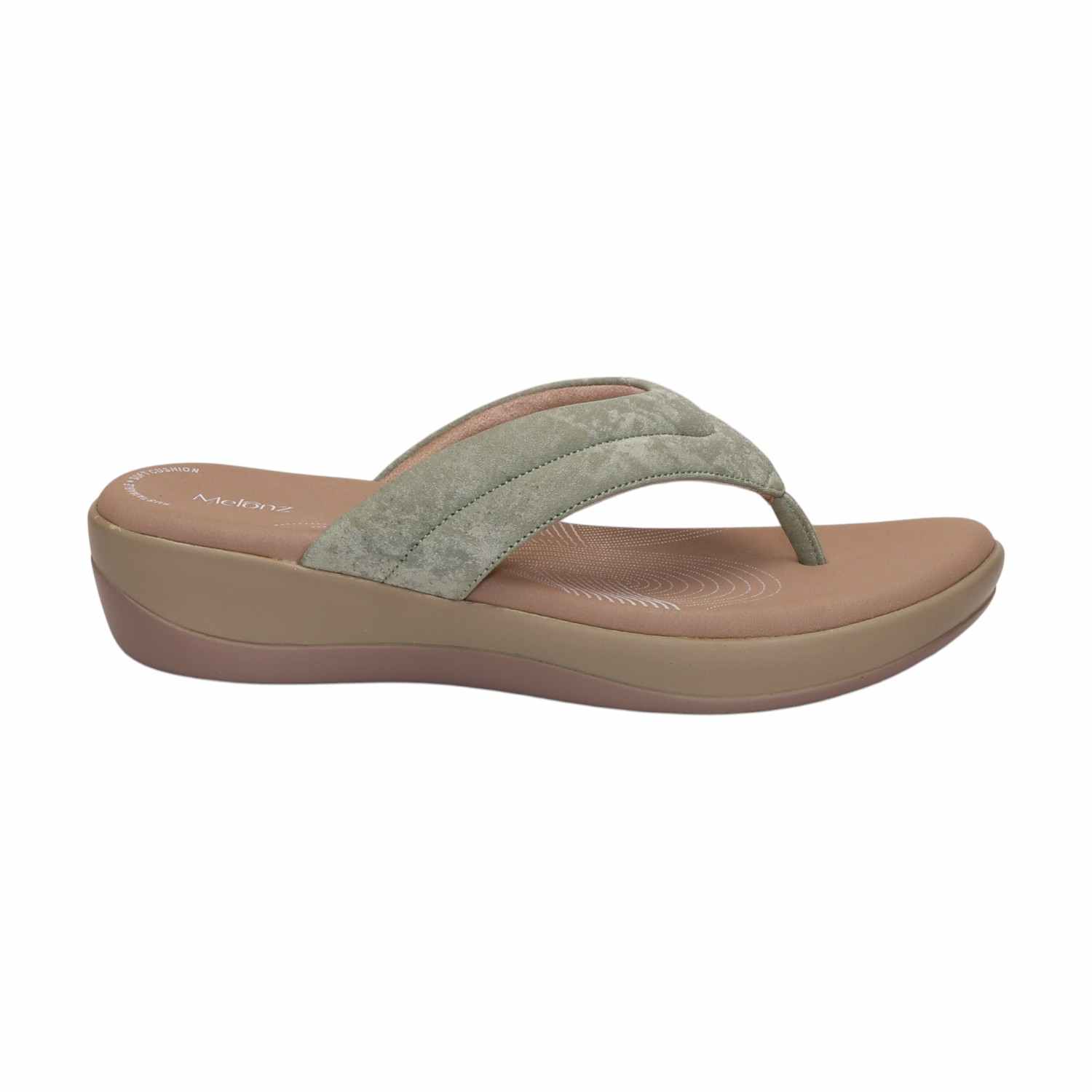 Women Green Casual Flat Thong
