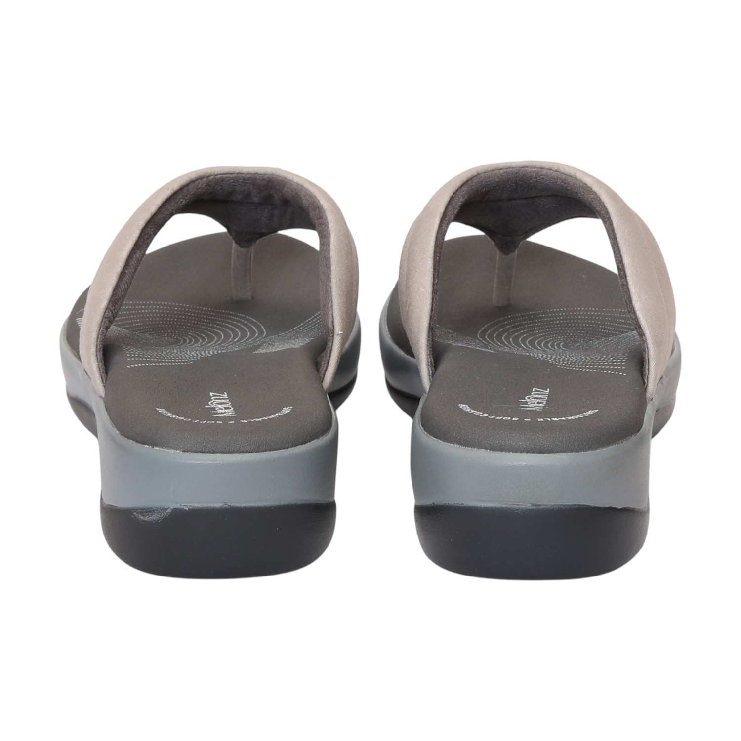 Women Grey Casual Flat Thong