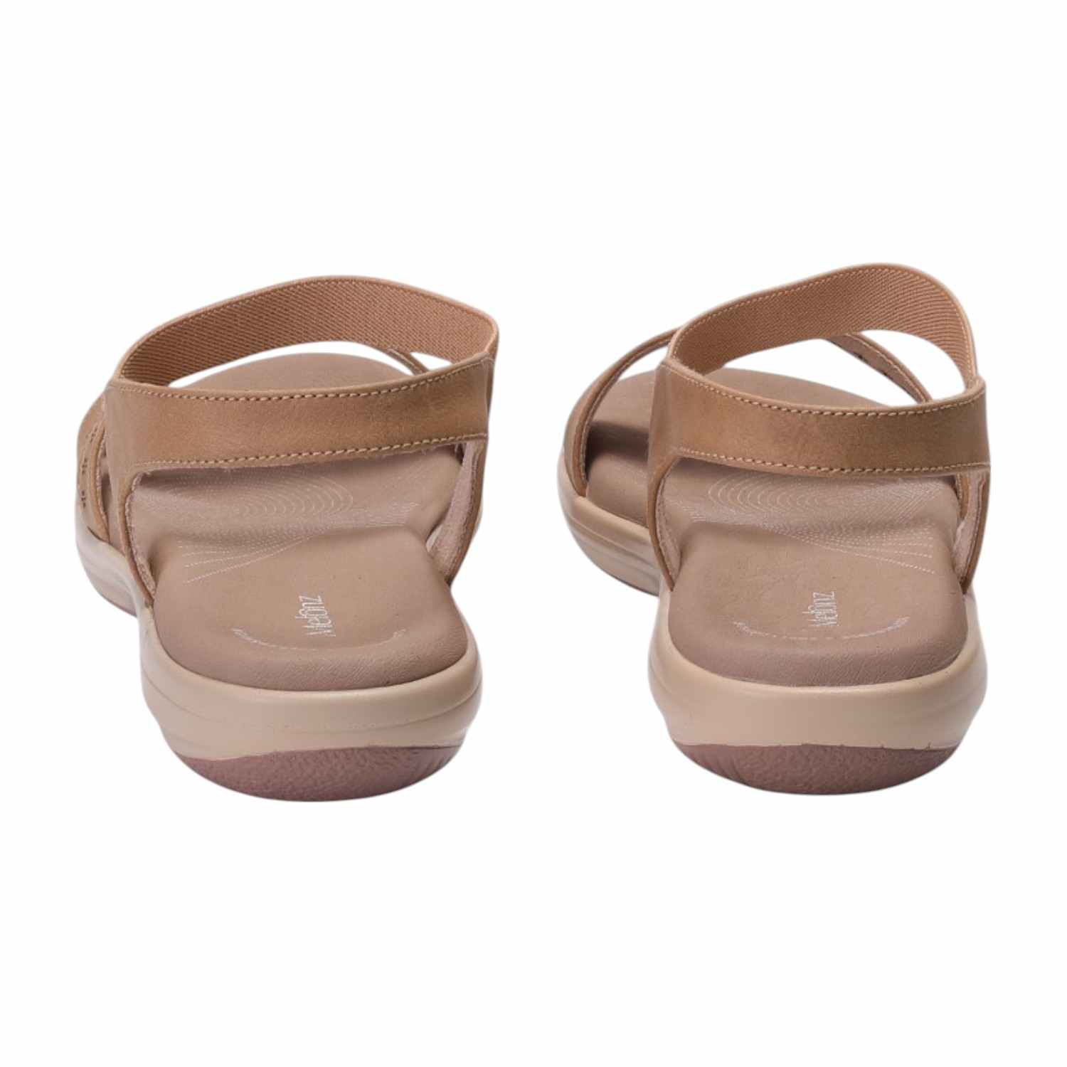 Women Beige Sandals Casual Flat