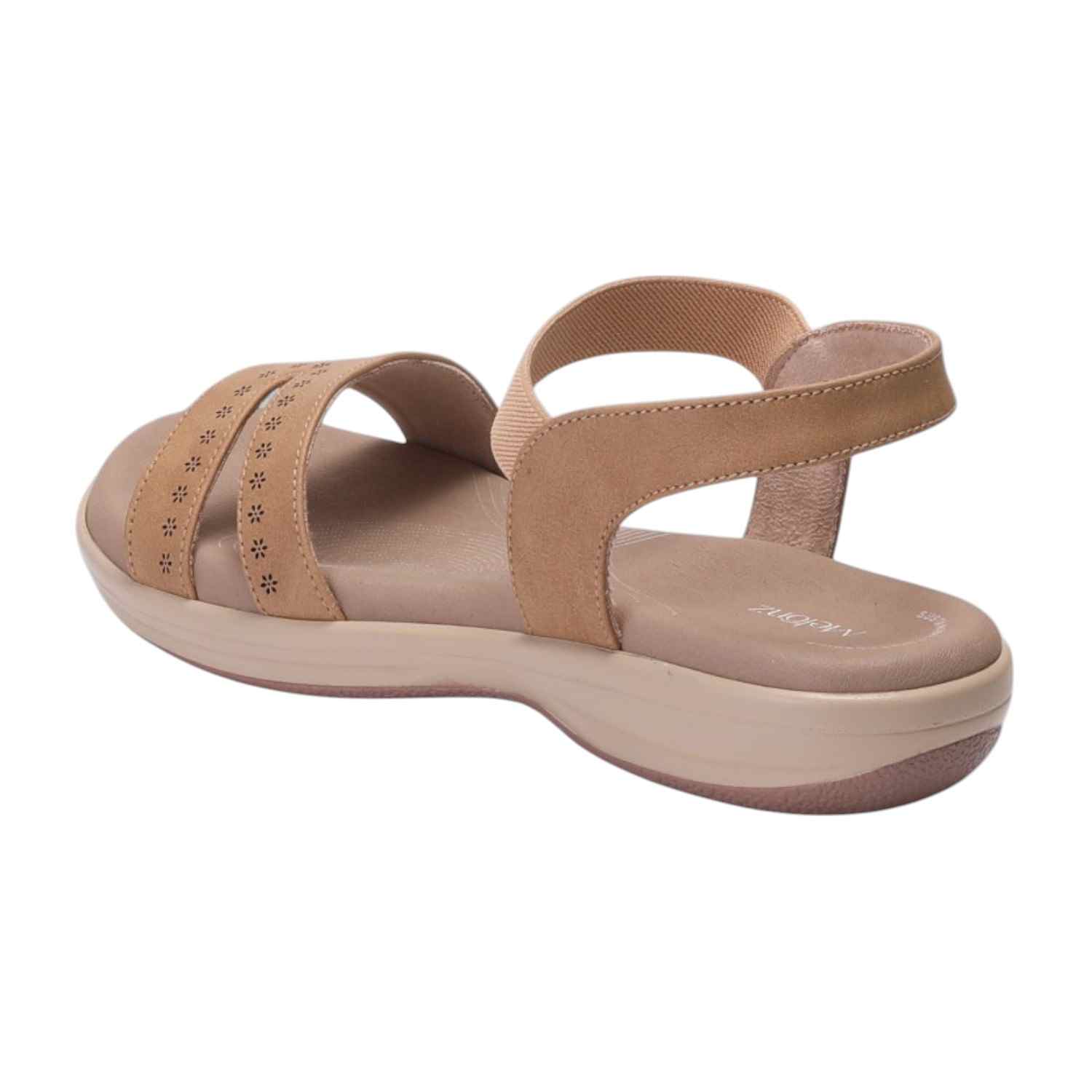 Women Beige Sandals Casual Flat